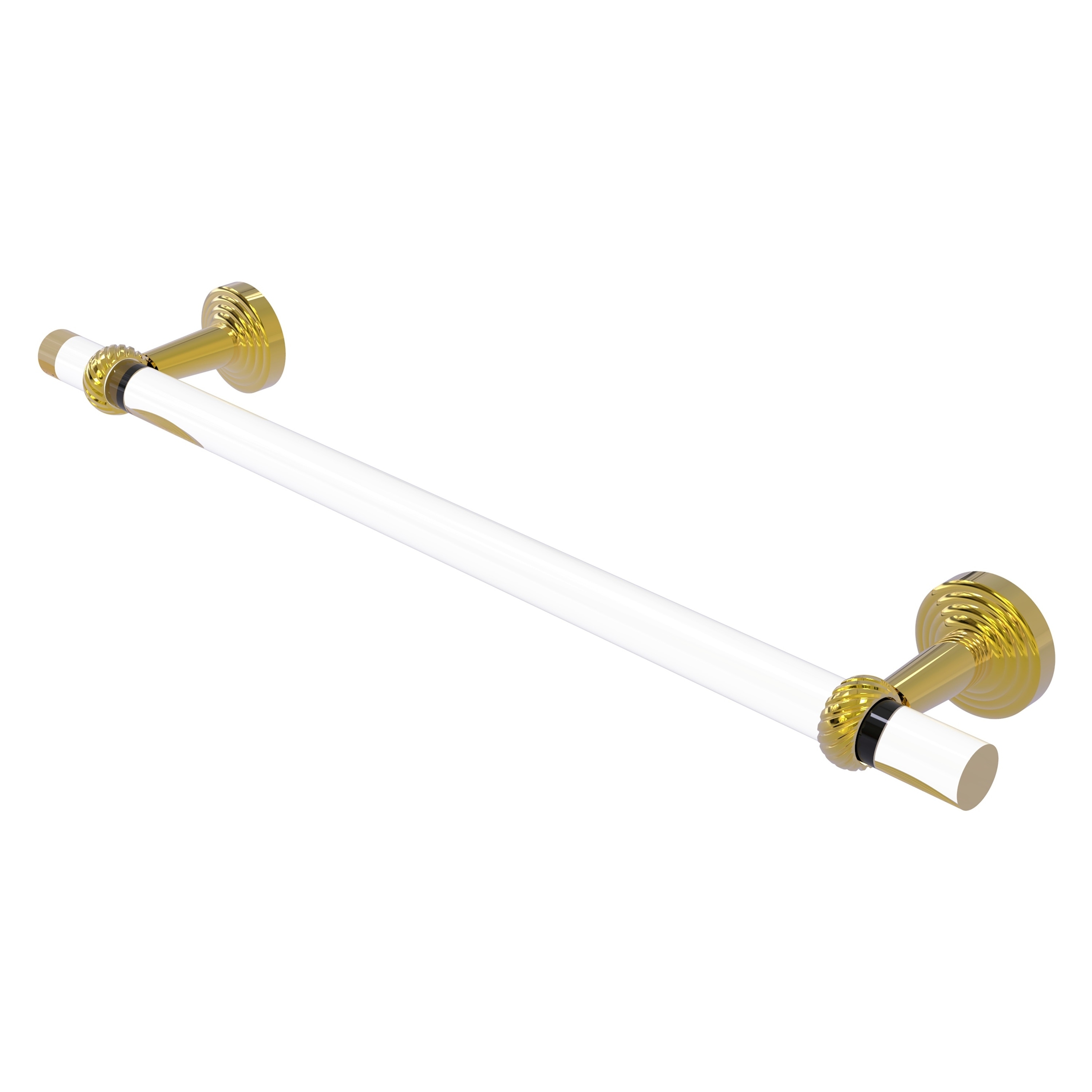 Allied Brass PB-41T-30-PB Pacific Beach 30-in Polished Brass Wall mount Single Towel Bar