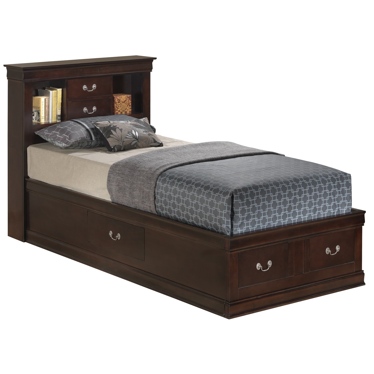 Tammesy Beds and Frames And - Wood Storage Bed with Drawers and Hidden ...