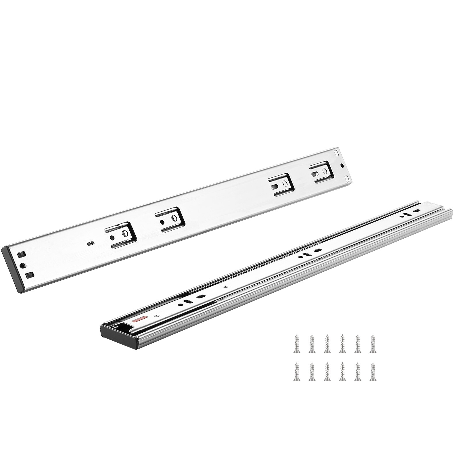 SVOPES 17.87-in Full extension Soft Close Self-Closing Side Mount 100-lb Load Capacity Heavy Duty Silver Drawer Slide 6 -Pair 6 -Pieces #SVOPESCZCJCTD08064V0