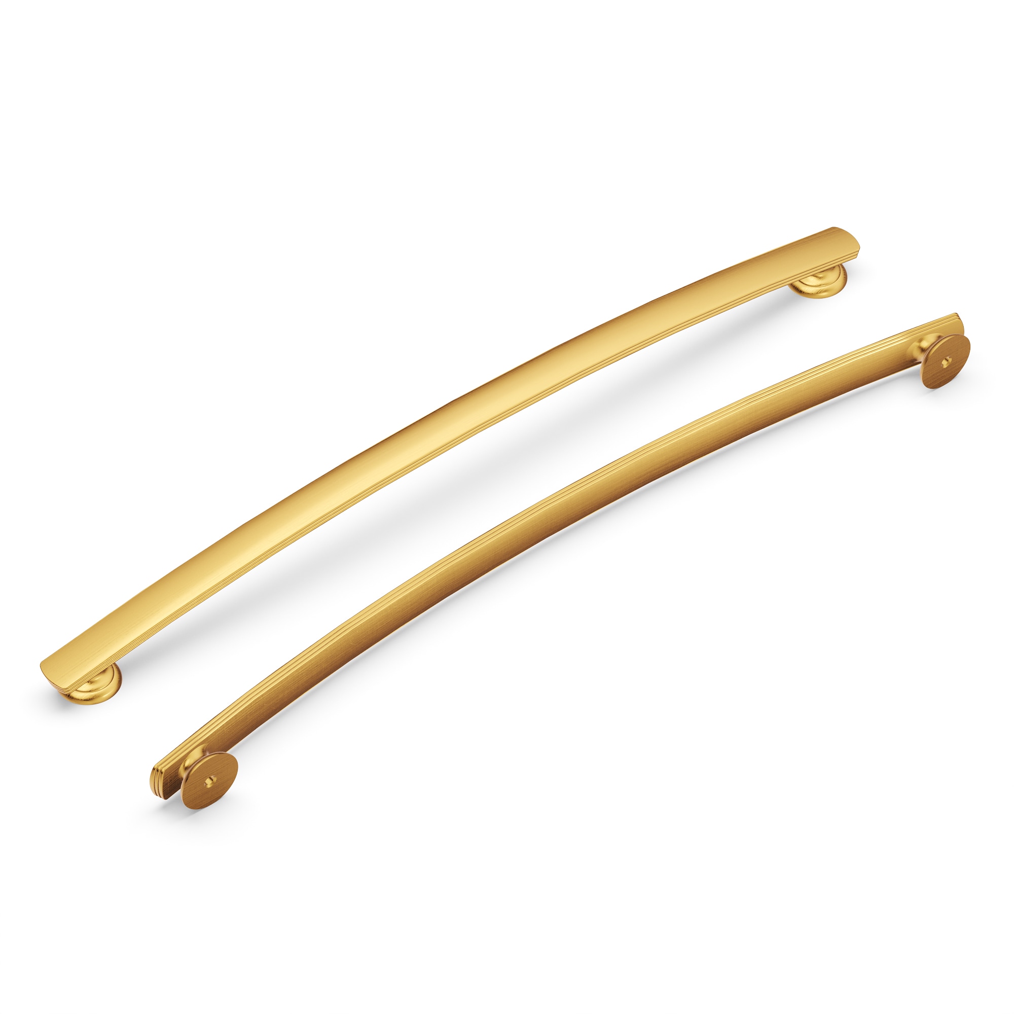 Hickory Hardware P2159-BGB American Diner 12-in , 305mm Center to Center Brushed Golden Brass Arch Handle