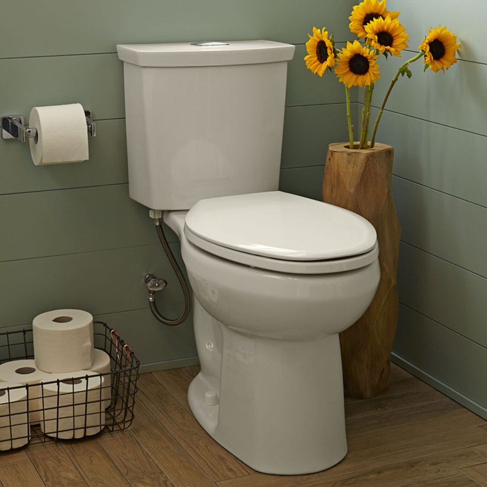 American Standard 2886518.020 H2Option White Dual Flush Elongated Chair height 2-piece Toilet 12-in Rough-In WaterSense 1.28 GPF