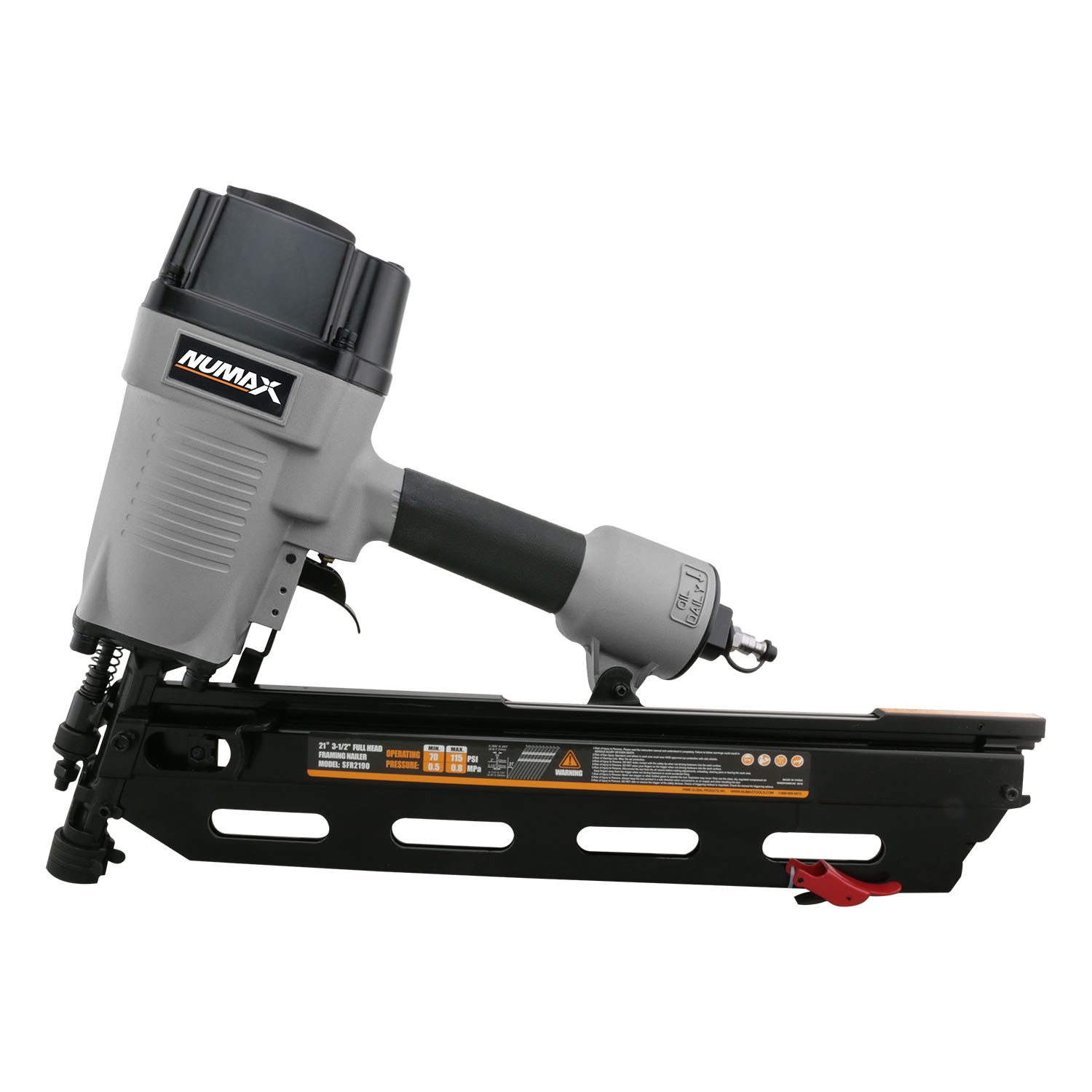 Numax Full Round Head 3.5-in 21-Degree Pneumatic Framing Nailer SFR2190WN Sansujyuku sansujyuku.com