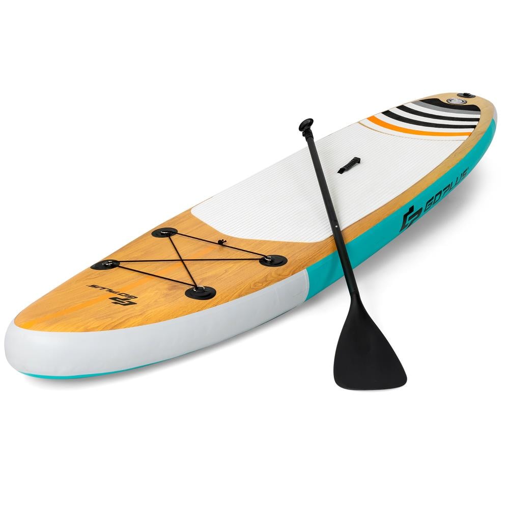 Costway Goplus 11' Inflatable Stand Up Paddle Board Sup w/ Carrying Bag Aluminum Paddle, Aluminum