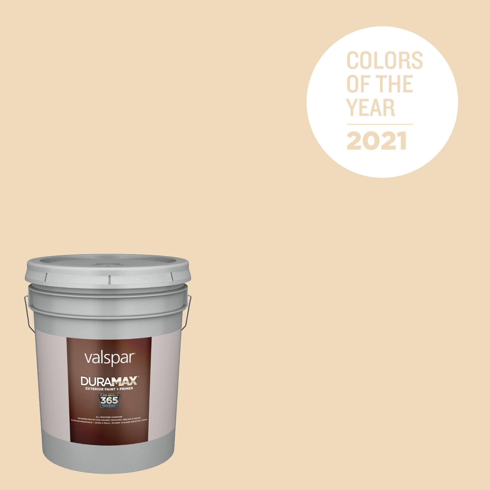 Valspar 3005-6C-4832 Duramax Flat Soft Candlelight 3005-6C Latex Exterior Paint + Primer ( 5-gallon )
