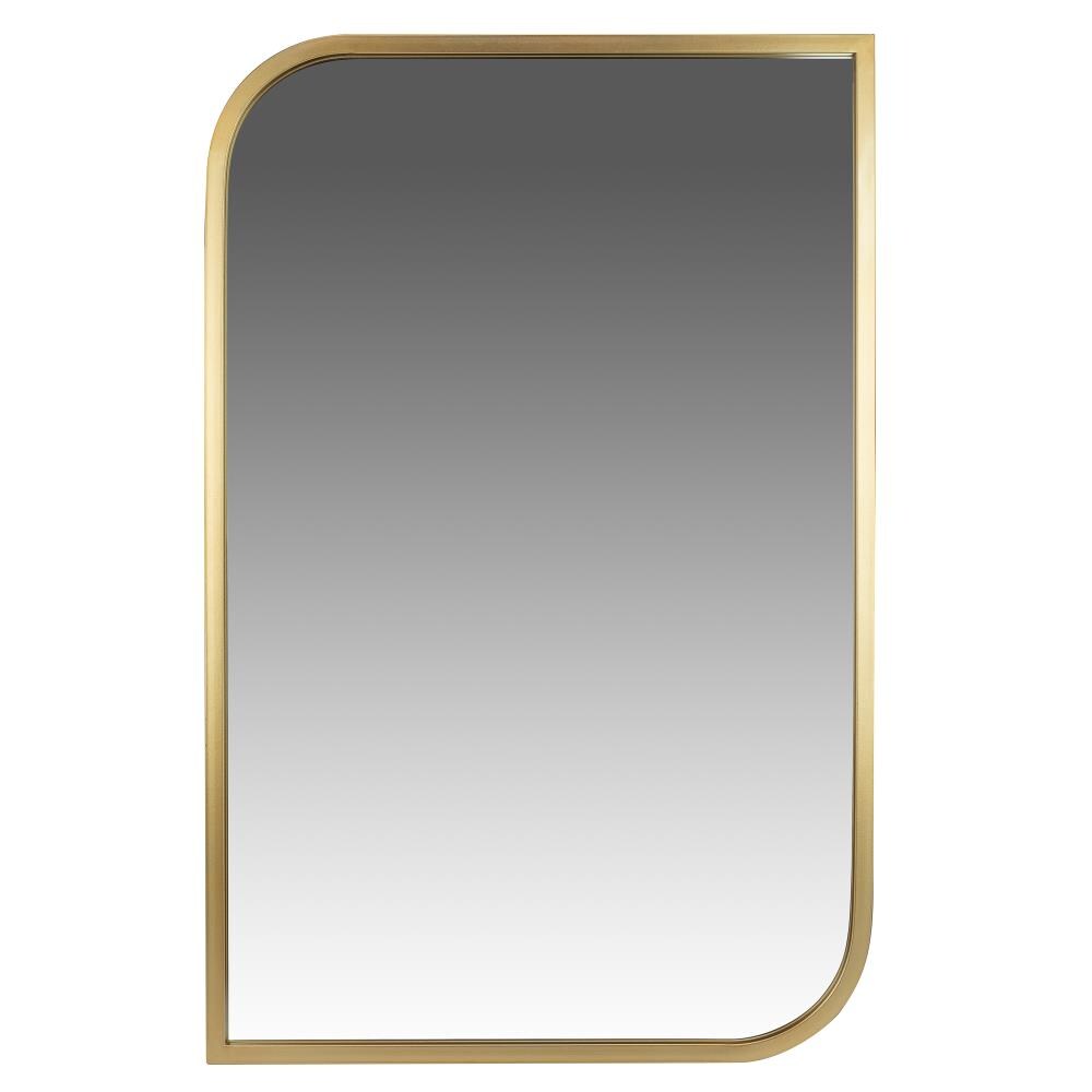 Patton 1805-3802 31.5-in W x 31.5-in H Gold Framed Wall Mirror