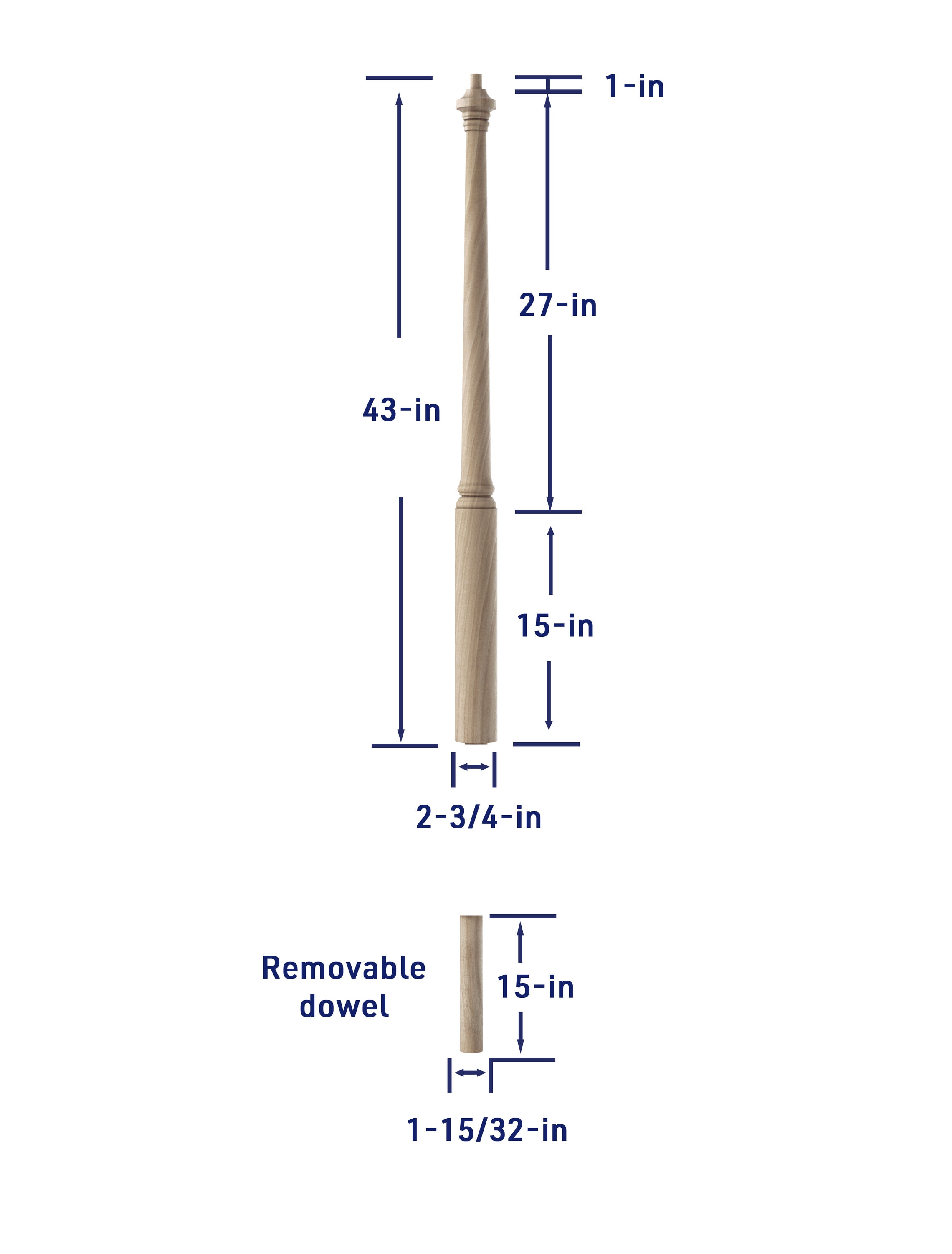 Crown Heritage 4424060 Interior-Stairpart-Newel-Posts - View #3