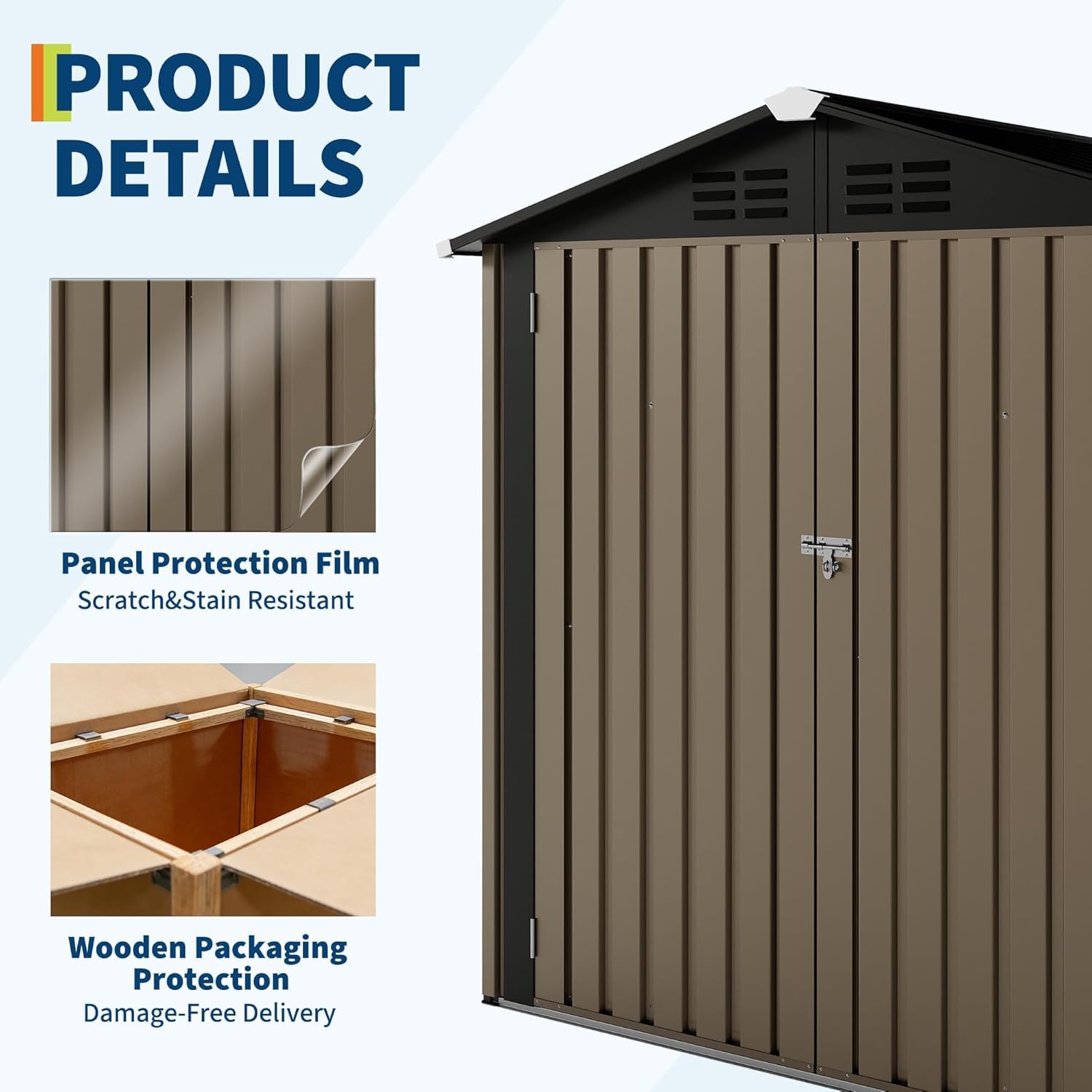 GarveeLife FLYPPG3439U7EC Metal-Storage-Buildings-Sheds - View #4