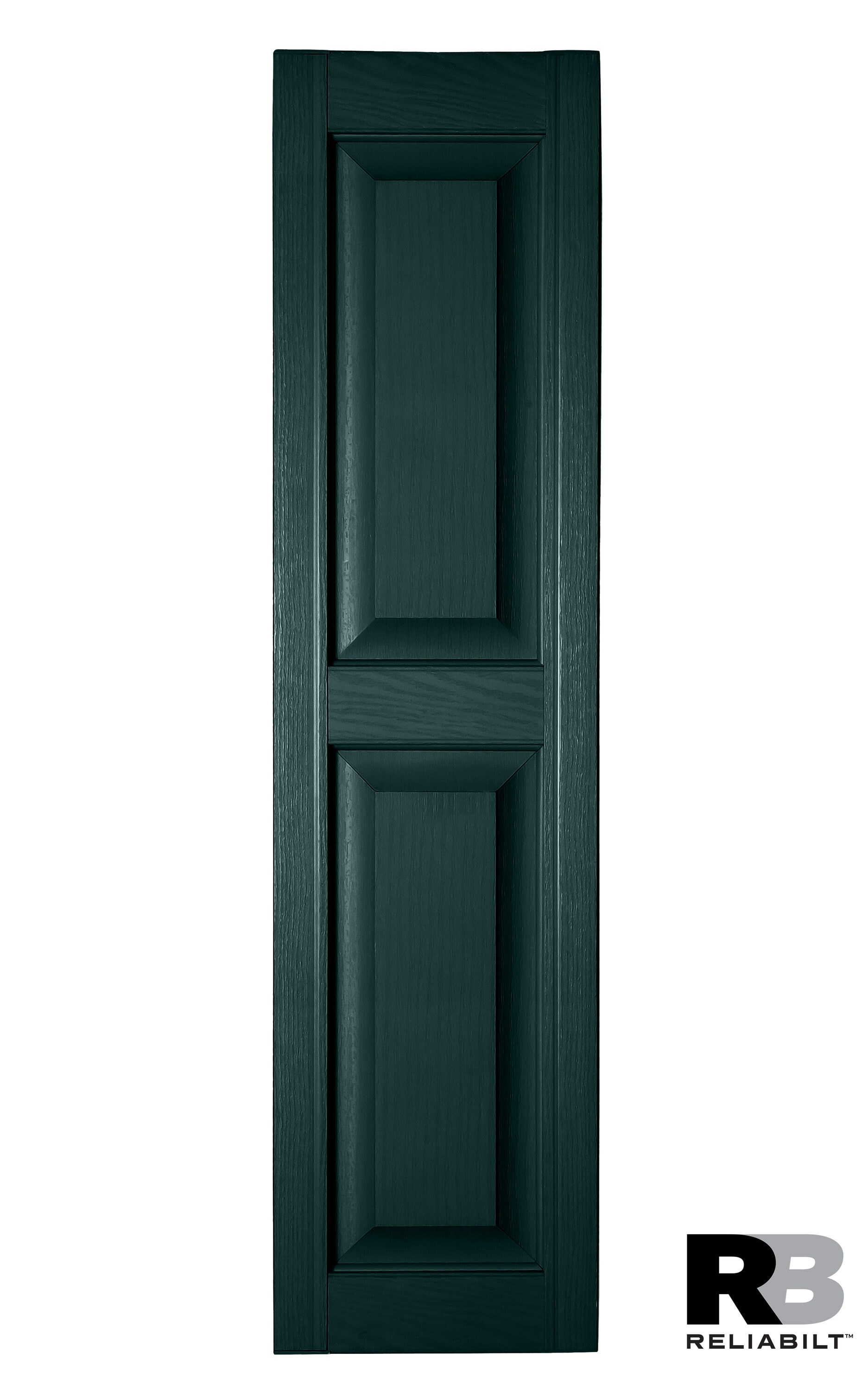 RELIABILT RP1241021 12-in W x 41-in H Ebony Green Raised panel Polypropylene Exterior Shutters ( 2 -Pack )