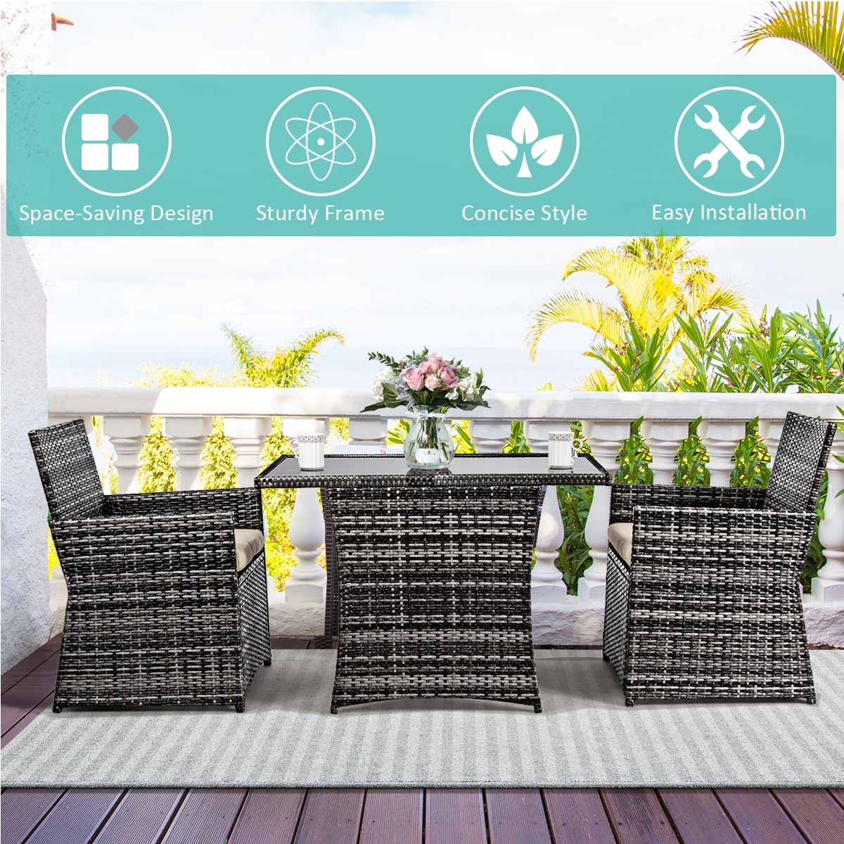 Slickblue D-CO-61446WH Patio-Conversation-Sets - View #8