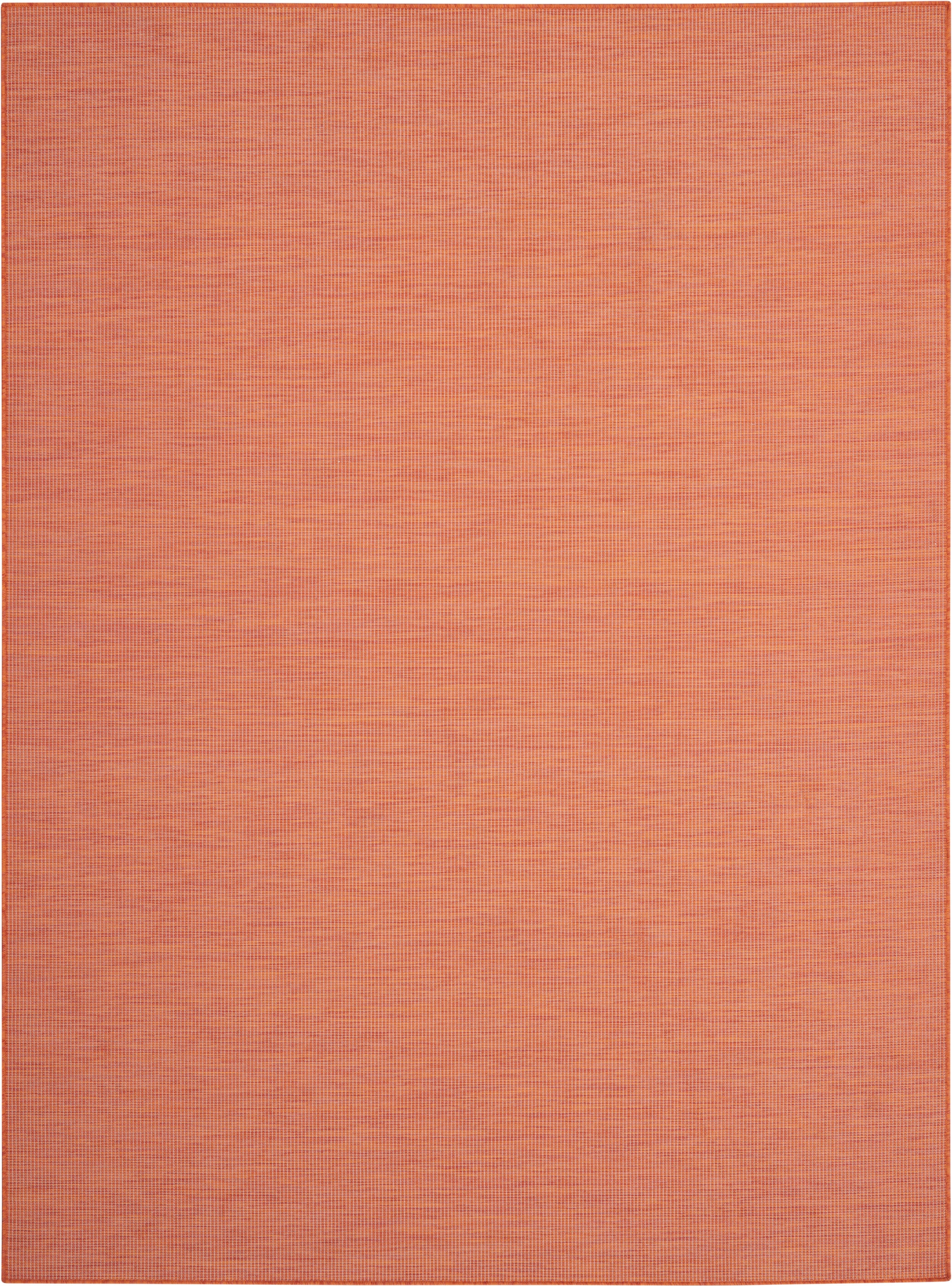Positano Elegance Terracotta Flat-Weave 7' x 10' Synthetic Rug