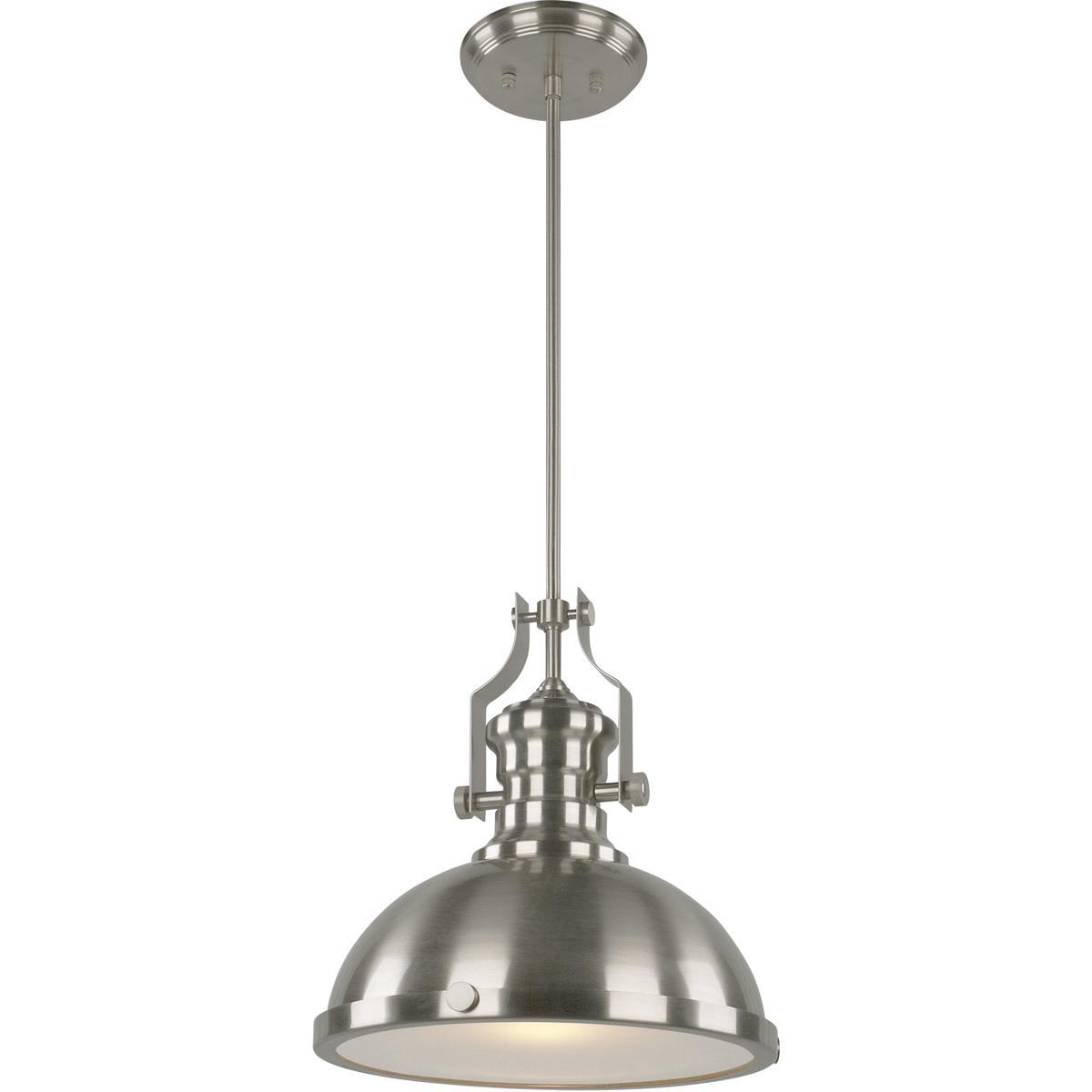 Matteo -  Lighting C53802BN Cresswell Series 1 Light 1263 inch Brushed Nickel Pendant Ceiling Light