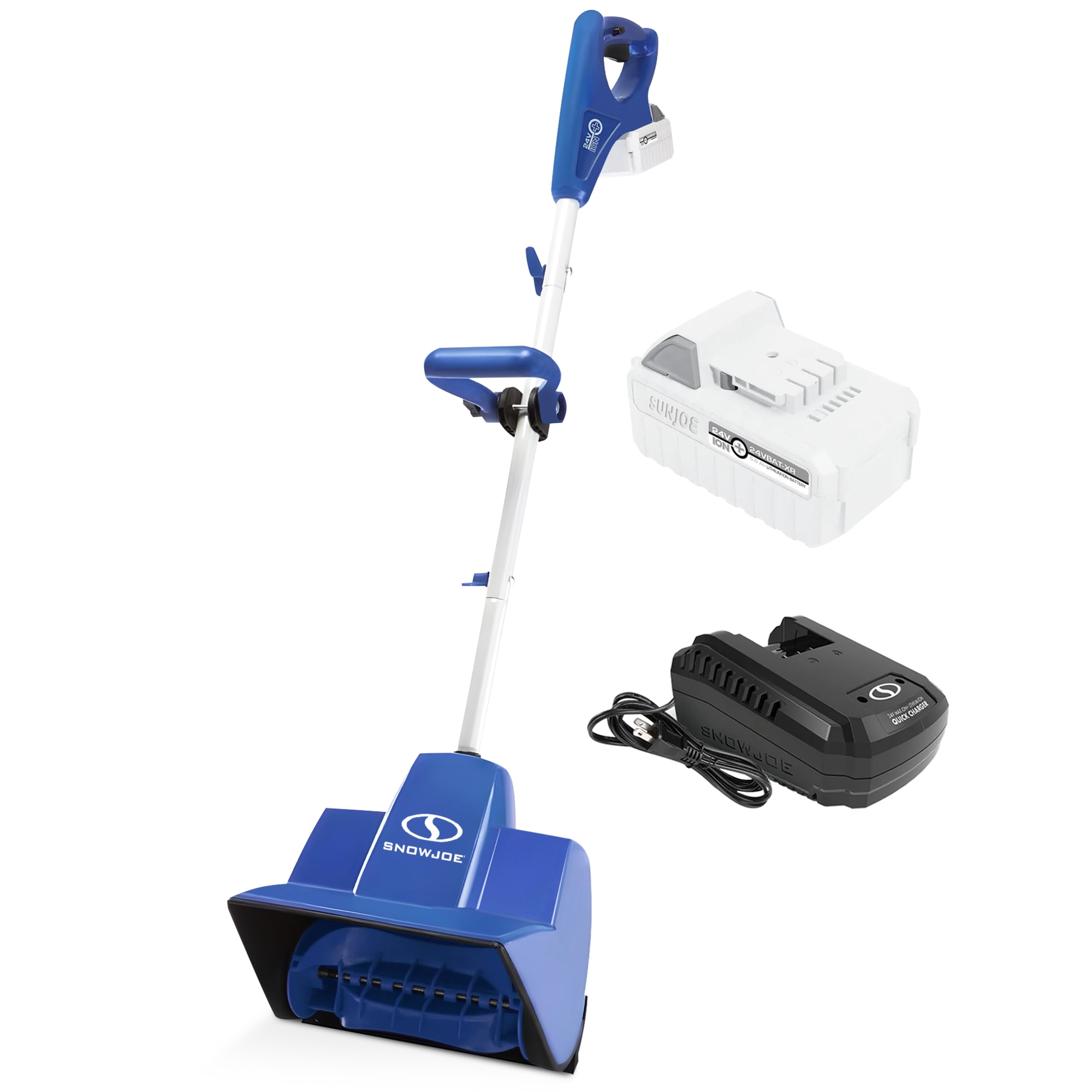 Snow Joe 411471 24V-SS11-XR 24V 5Ah Cordless Snow Shovel Kit for Car Driveway Snow Removal Blue