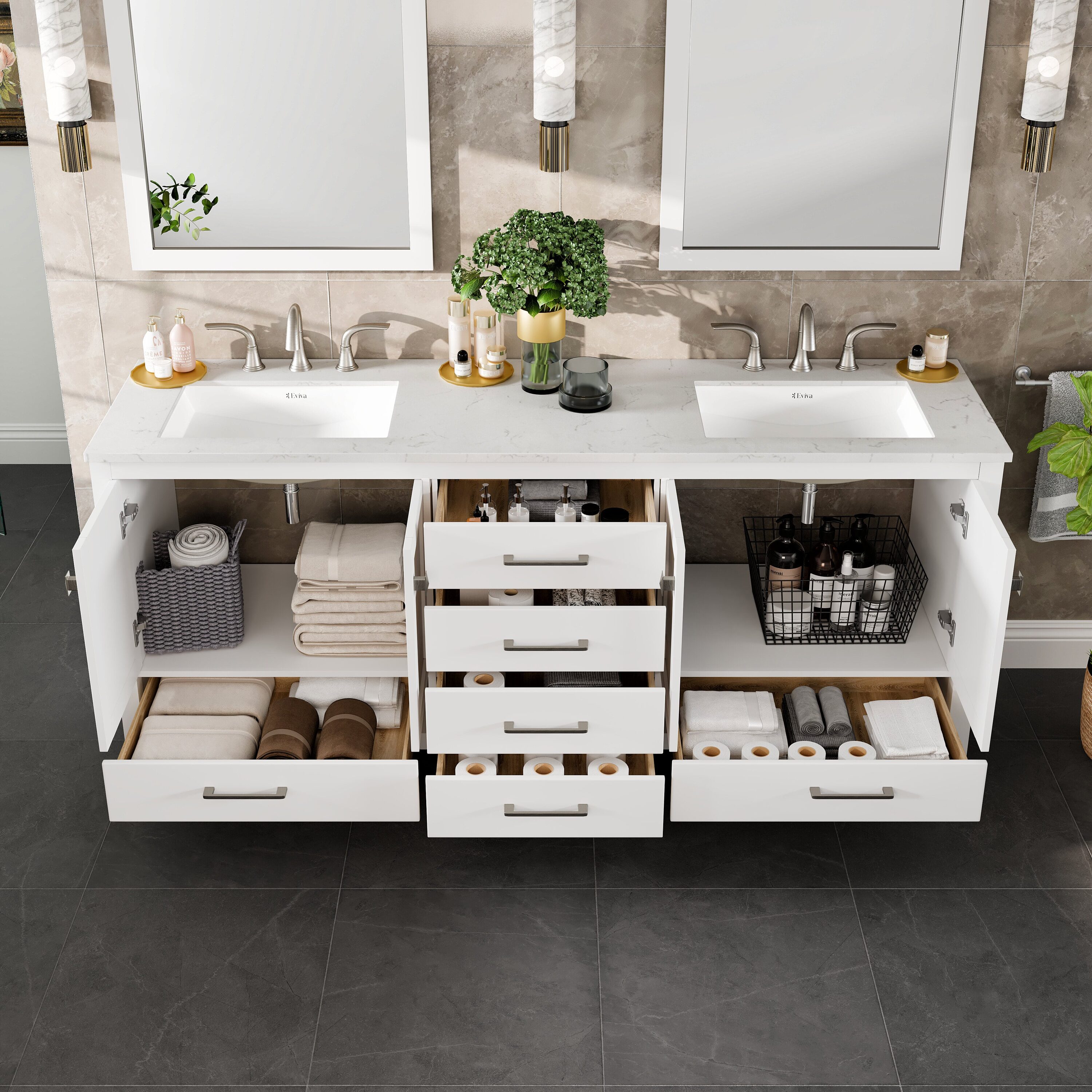 Eviva EVVN412-78WH Bath-Vanity-Combo - View #5