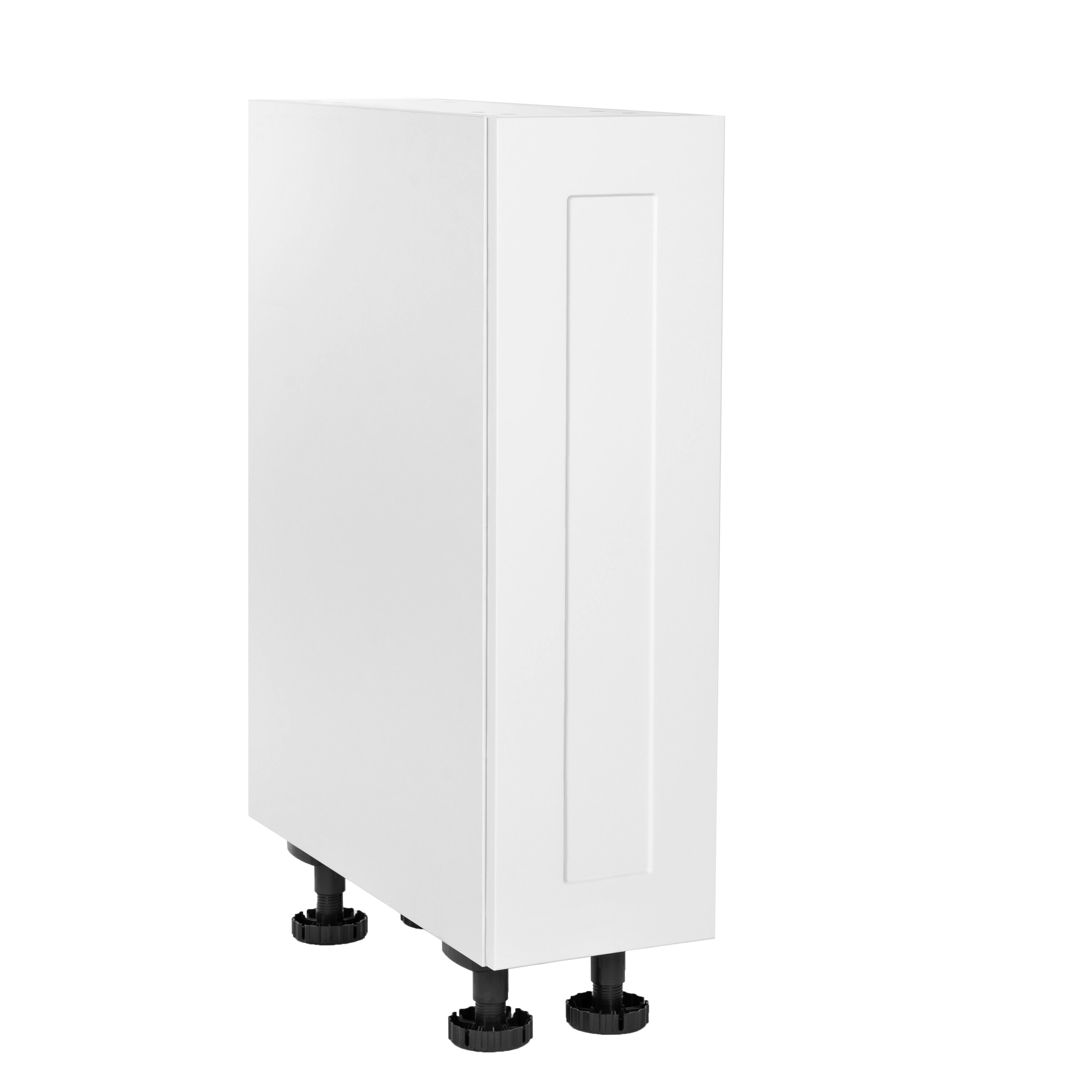 Cambridge SA-BD9-SW 9-in W x 34.5-in H x 24-in D Shaker White Door Base Ready To Assemble Cabinet (Flat Panel Shaker Door Style)