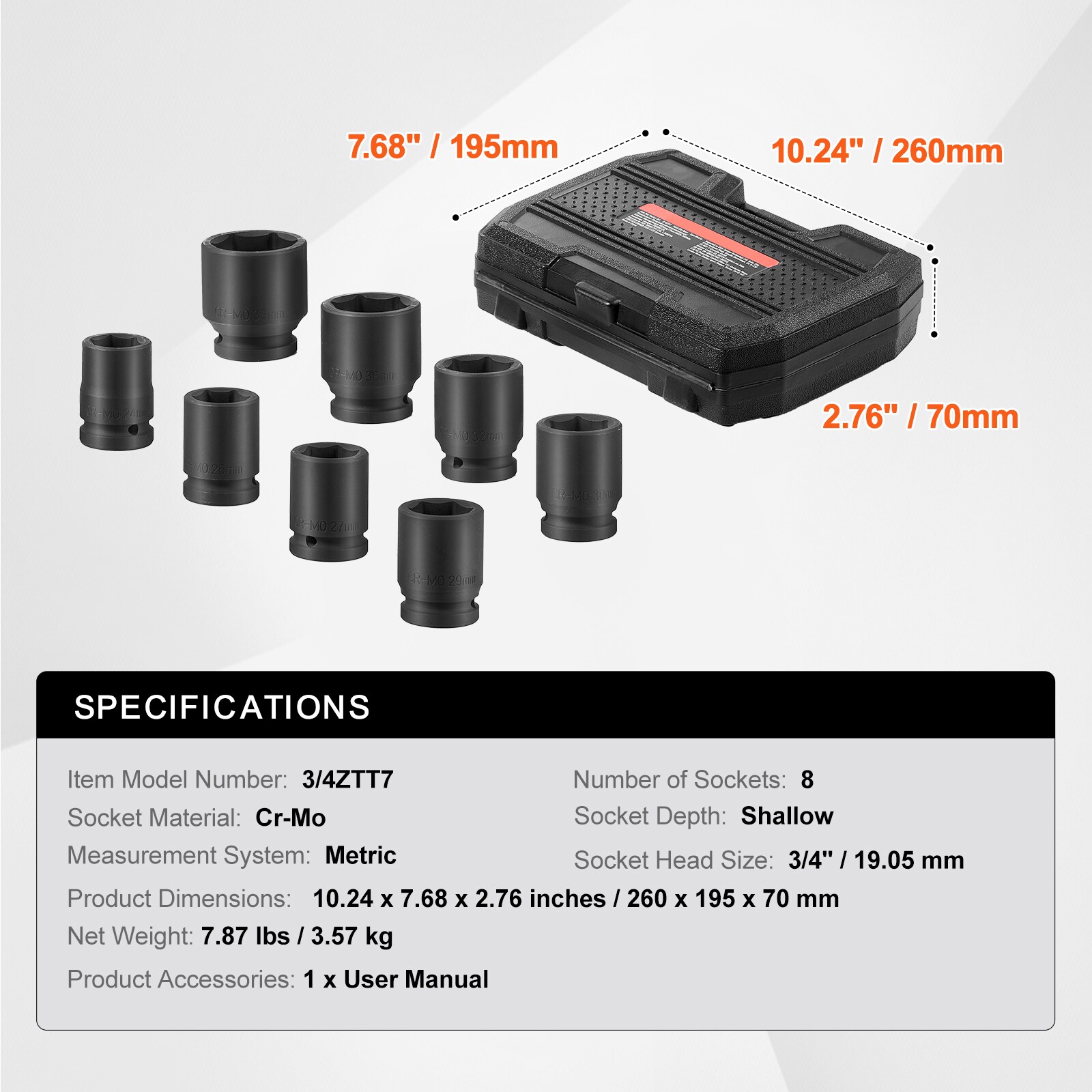 VEVOR SCZLMTTCZLM306228V0 Impact-Socket-Sets - View #7