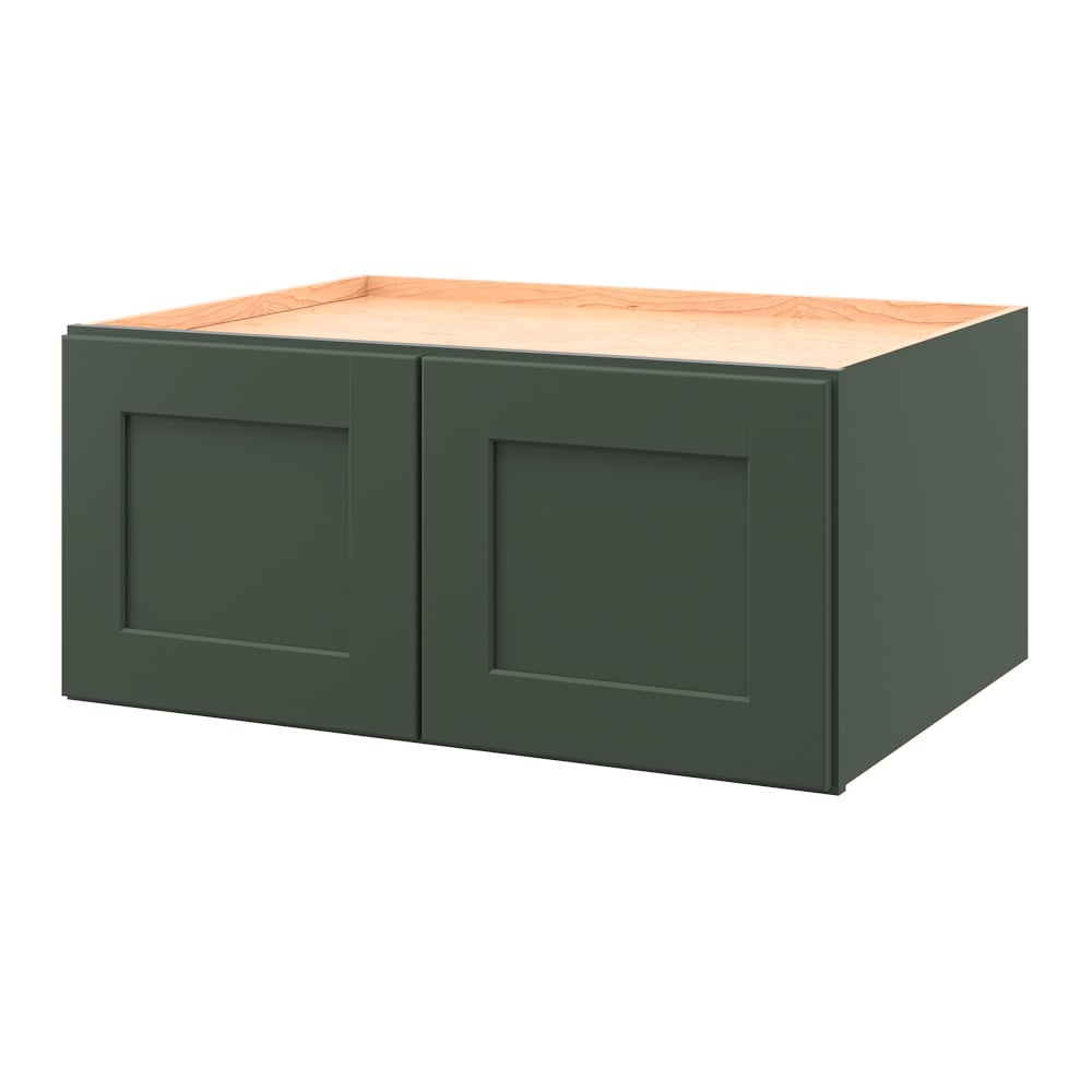 allen + roth Galway 33-in W x 15.125-in H x 24-in D Sage Wall Fully Assembled Cabinet (Flat Panel Shaker Door Style)