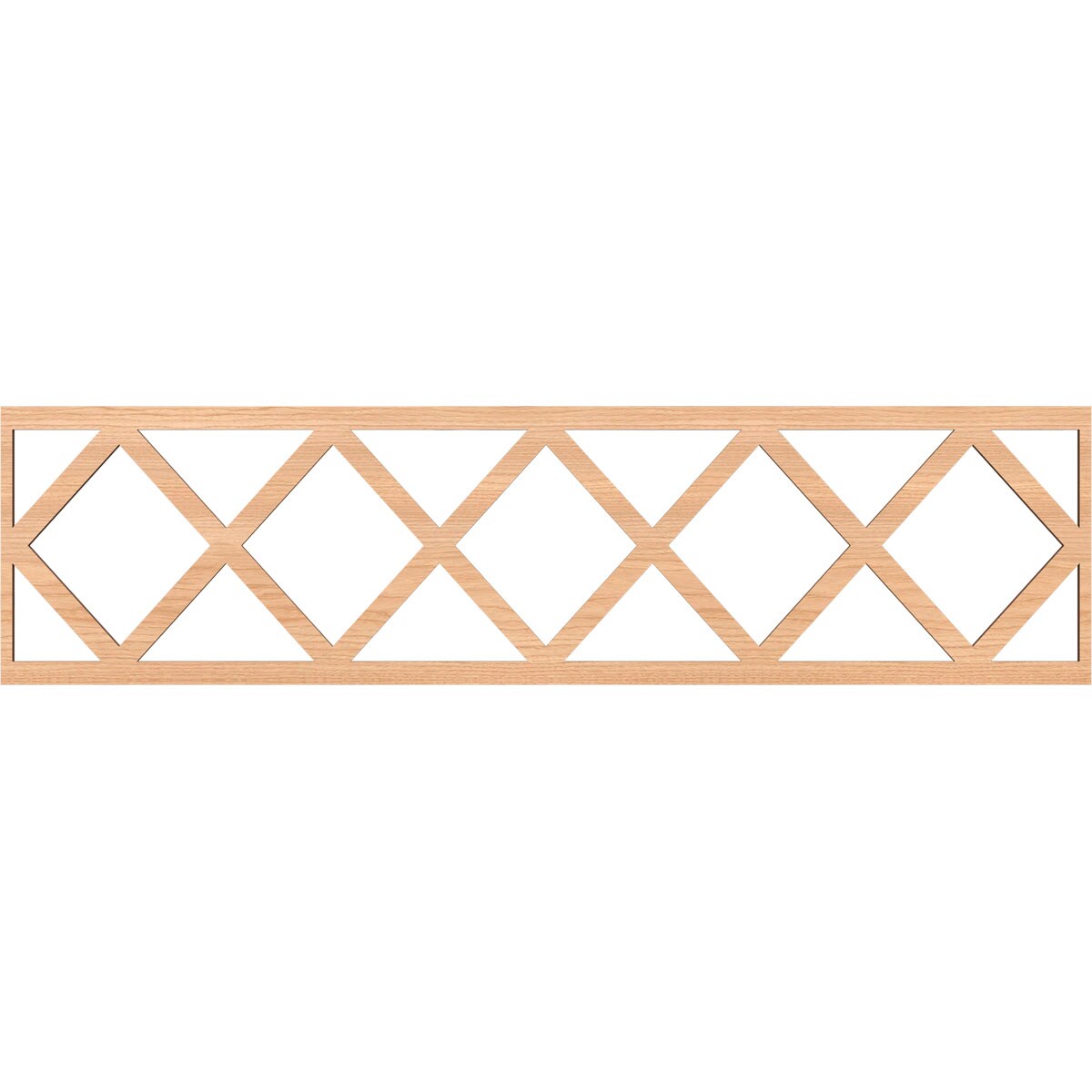 Ekena Millwork MLDA12X47WOLHI Wolford Fretwork Flat Trim 12-in x 3.92-ft Hickory Brown Unfinished 2156718 Pierced Wall Panel Moulding