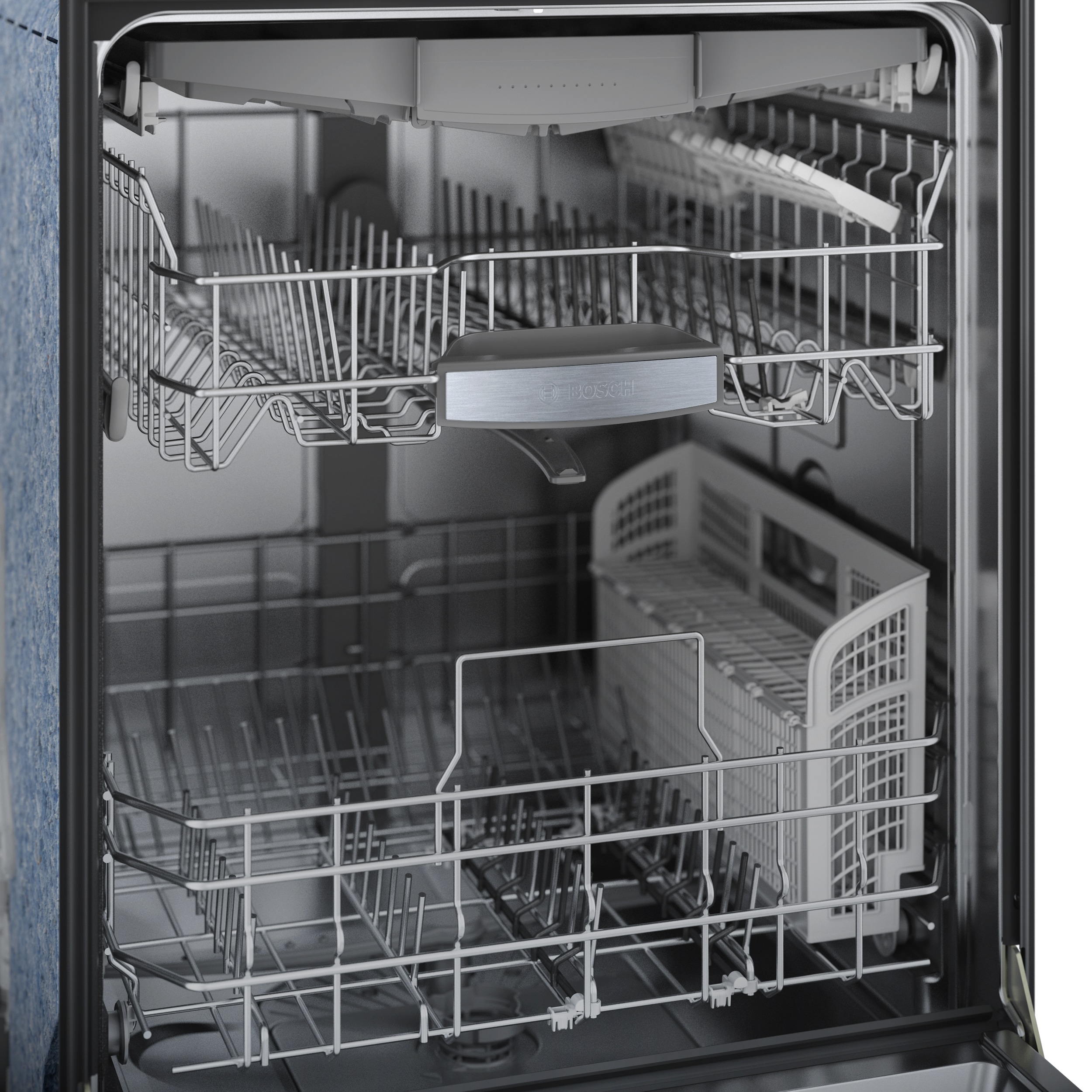 Bosch 500 Series Top Control 24-in Built-In Dishwasher With Third Rack  (Stainless Steel), 44-dBA in the Built-In Dishwashers department at  Lowes.com
