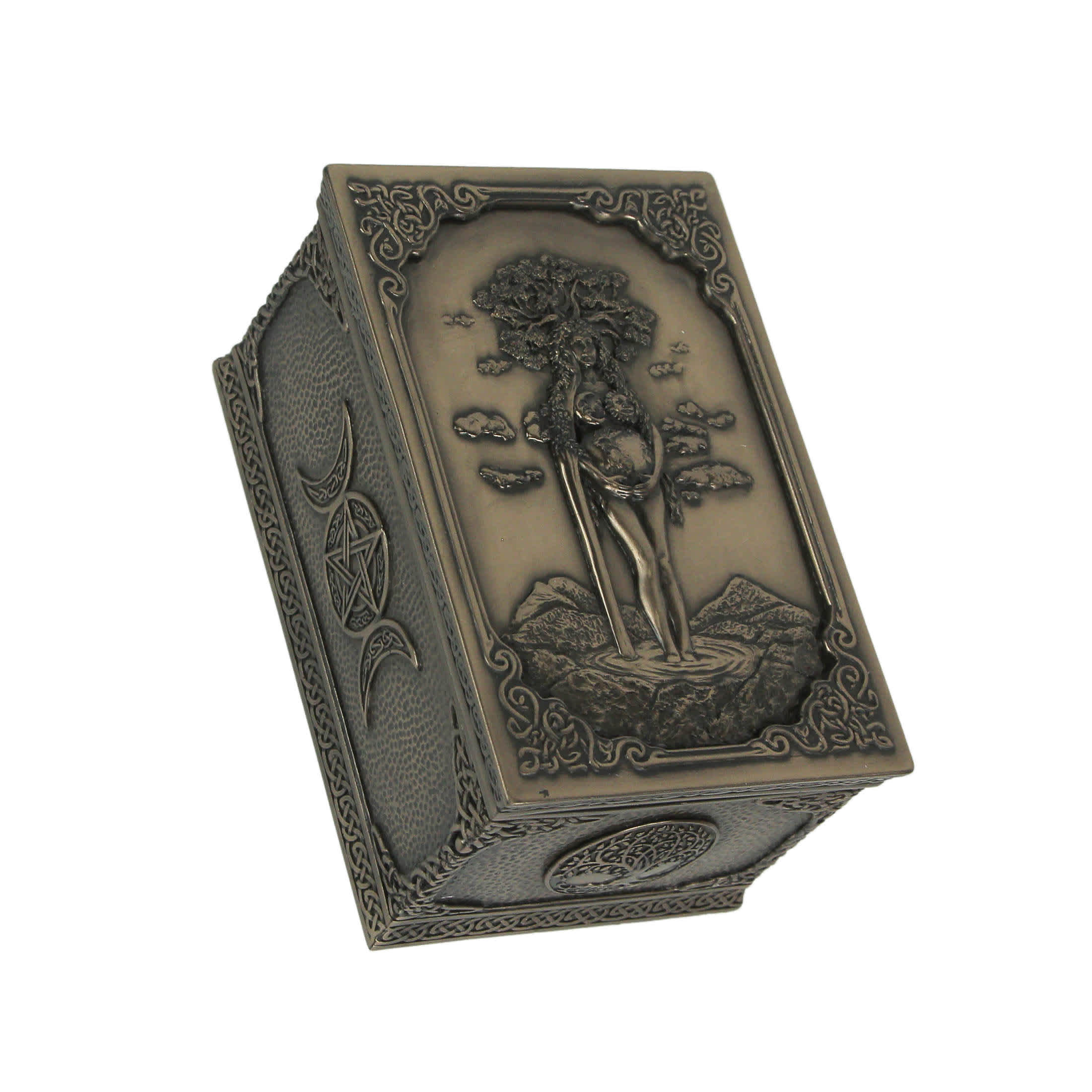 Veronese Design US-WU77852A1 Gaia Greek Mother Earth Goddess Bronze Finished Trinket Box