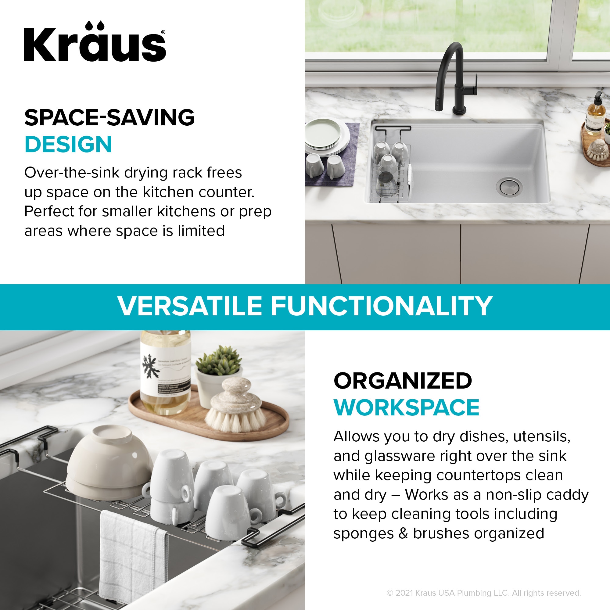 Kraus 12.75-in x 20.5-in Silicone Sink Mat