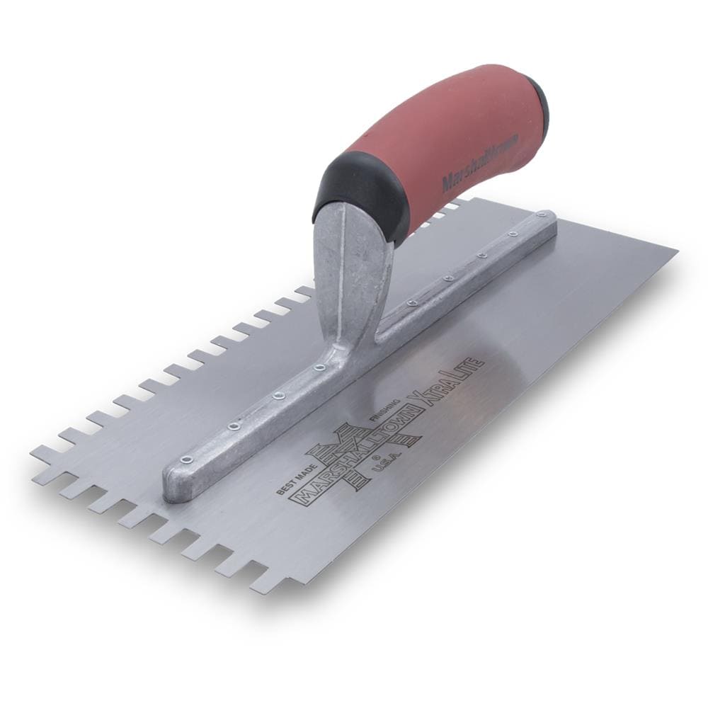 Marshalltown 703SD 1/8-in x 3/16-in x 3/16-in Ground Steel Square Notch Ceramic Floor Trowel