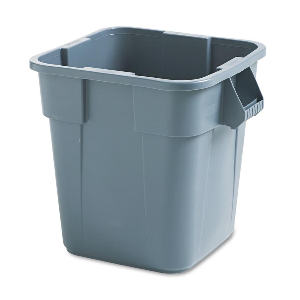 Mix.Home 19 Gallon Gray Square Trash Can Restaurant Trash Can Commercial Trash Can Tall Plastic Trash Can Industrial Trash Can Square Trash Cans for