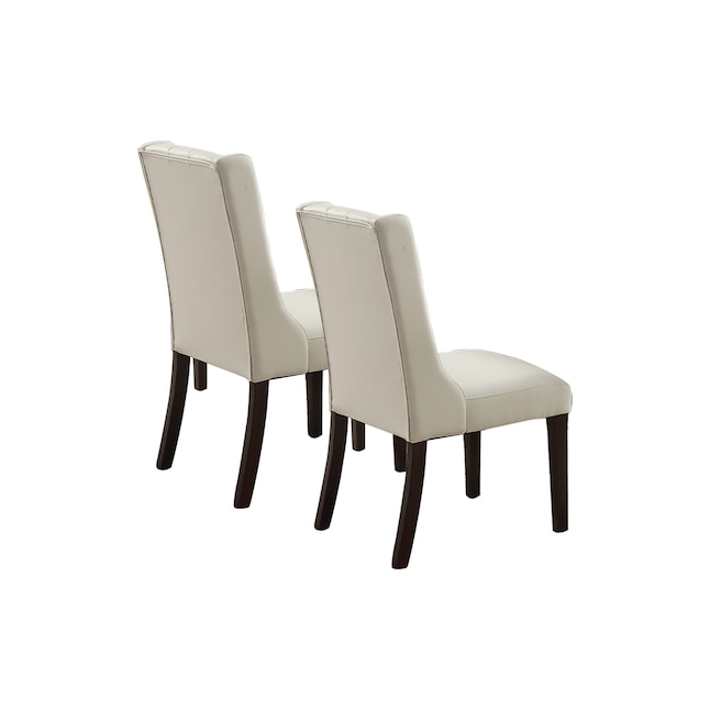 Relax White Faux Leather Dining Chairs, How To Recover Leather Dining Chairs With Fabric Softener