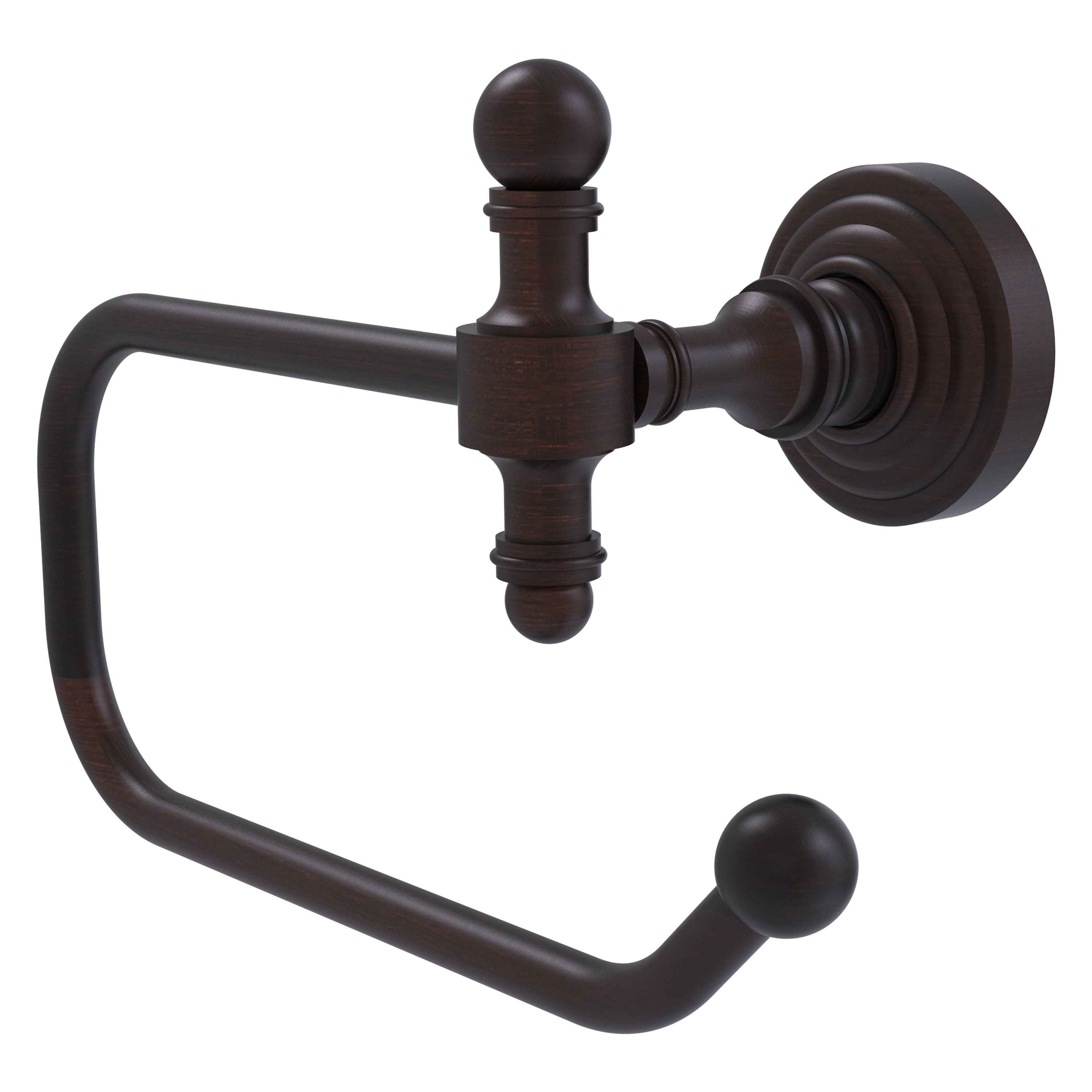 Allied Brass RW-24E-VB Retro Wave Venetian Bronze Wall mount Single post Toilet Paper Holder 1 -Rolls with Storage