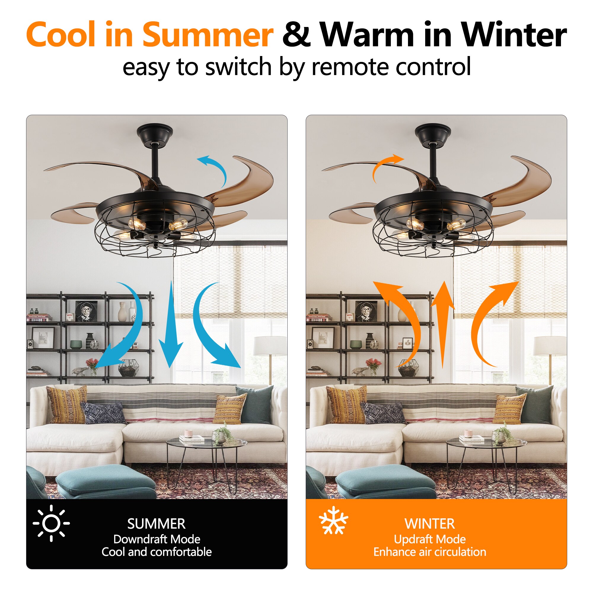 LUXEYARD DS-R-N-215 Ceiling-Fans - View #3