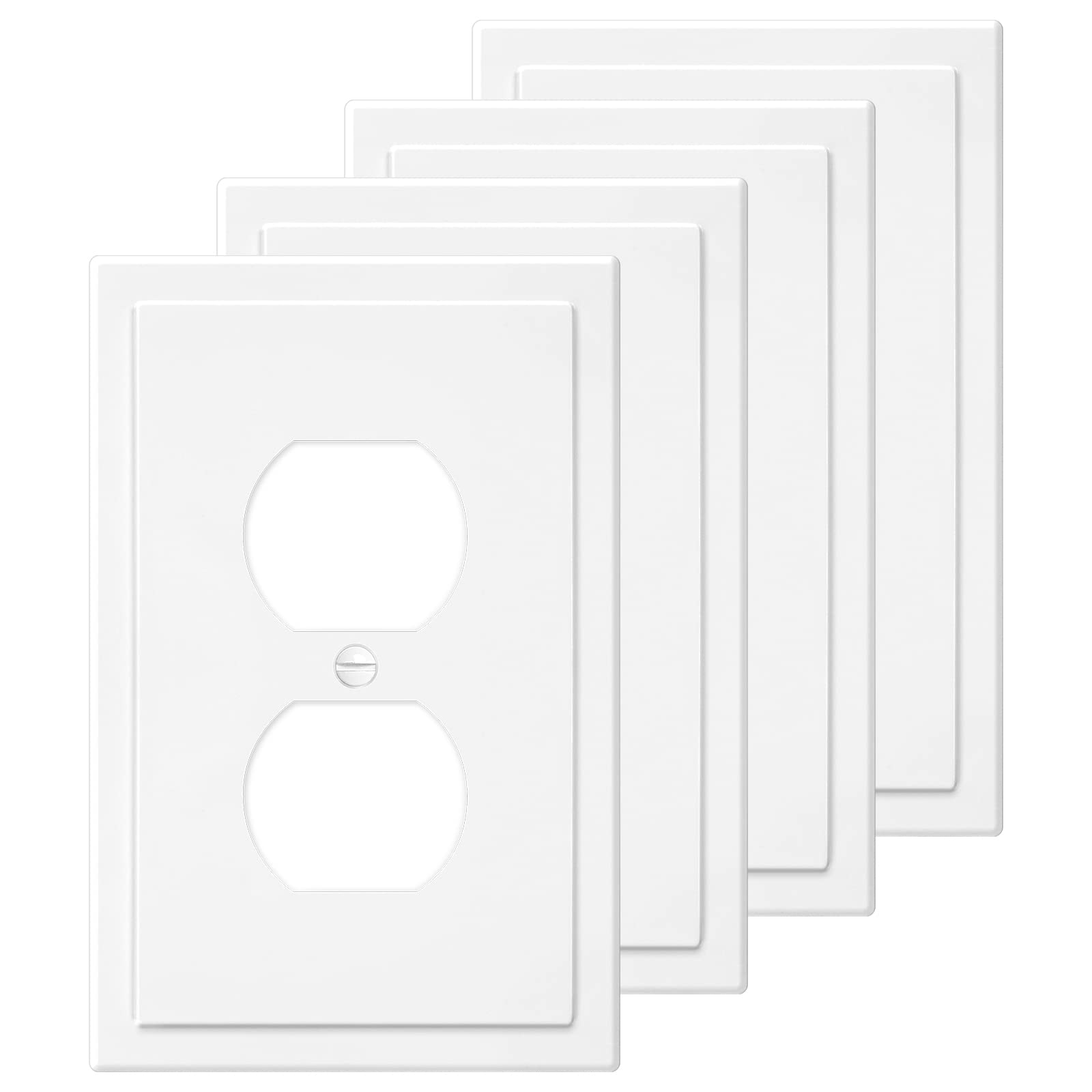Oyezvary 1 Gang Decorative Wall Plate Cover Single Duplex Electrical Faceplate for Light Switch Smart Switch GFCI Dimmer Receptacle USB Outlet 4 #LOZ0717O063