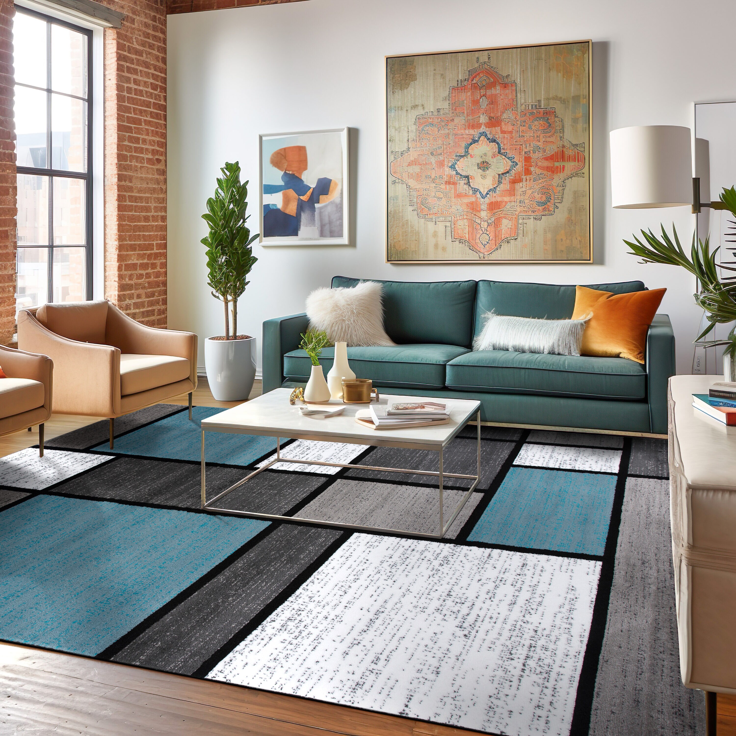 World Rug Gallery 106 BLUE 6X9 rugs - View #6