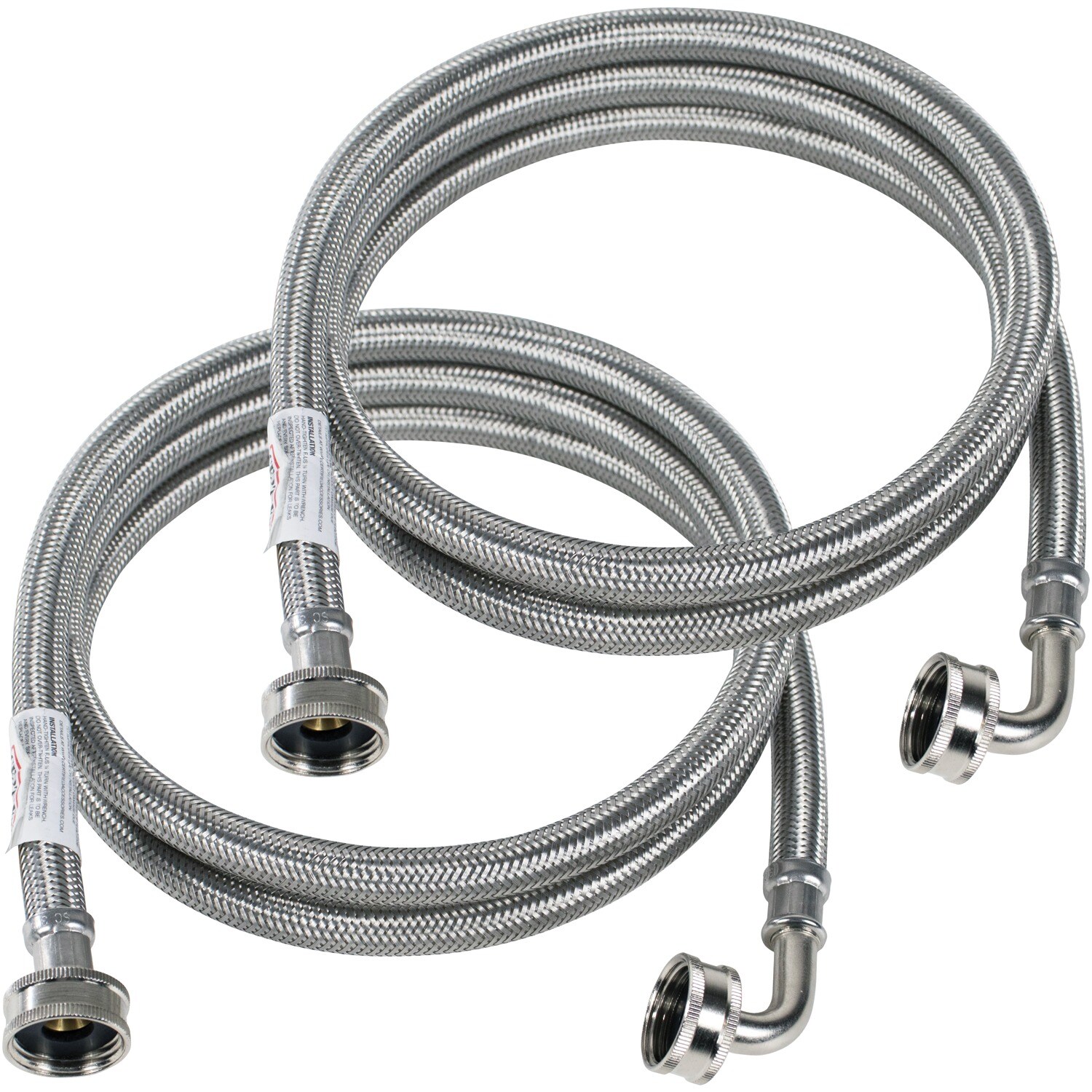 Certified Appliance Accessories Ice Maker Water Line, 10 Feet, Stainless  Steel & Dishwasher Hose with 90 Degree FGH Elbow, Water Supply Line, 6  Feet