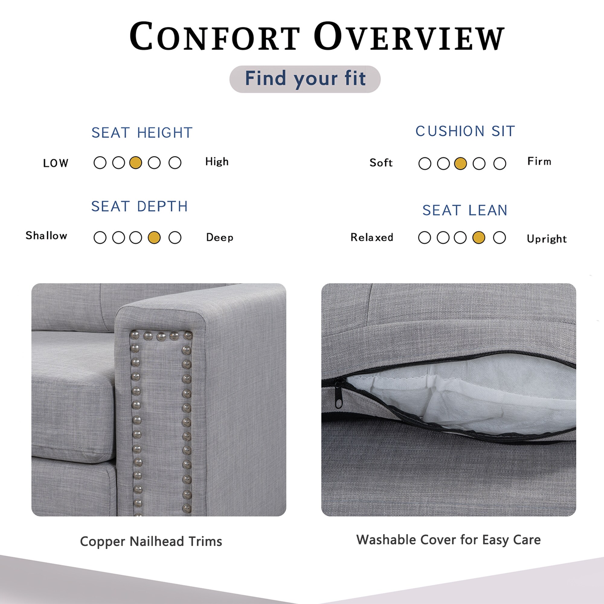 ModernLuxe L-SG000380AAR Sofas-Loveseats - View #6