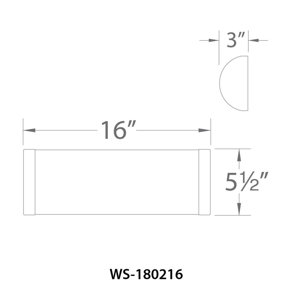 WAC Lighting Fuse 16-in 1-Light Brushed Nickel LED Transitional Vanity ...