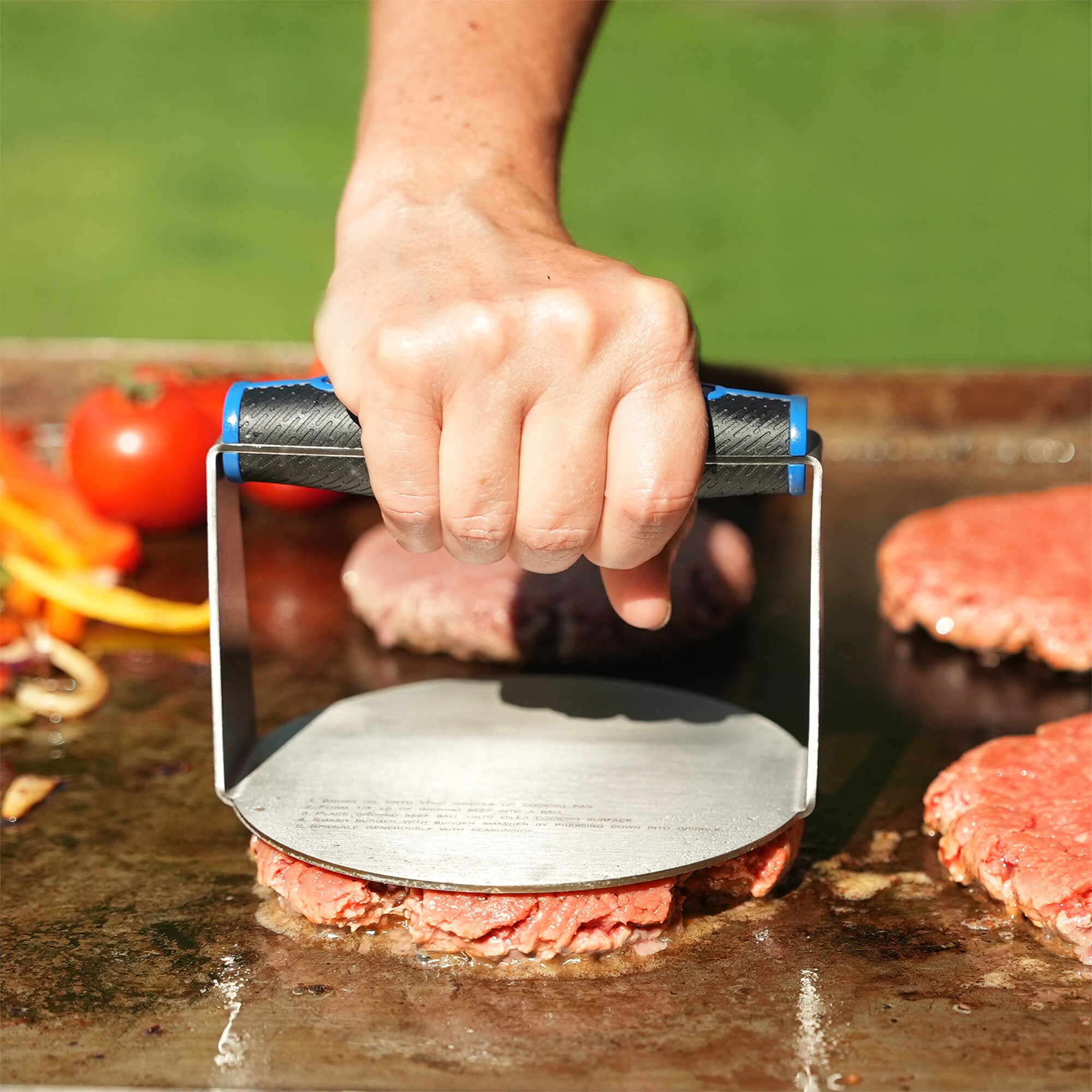 Tohuu Hamburger Patty Press Alloy Round Burger Smasher 3 in 1 Cooking Tool  Kitchen Barbecue Tool Smashed Meat Molds for Dinner beneficial 
