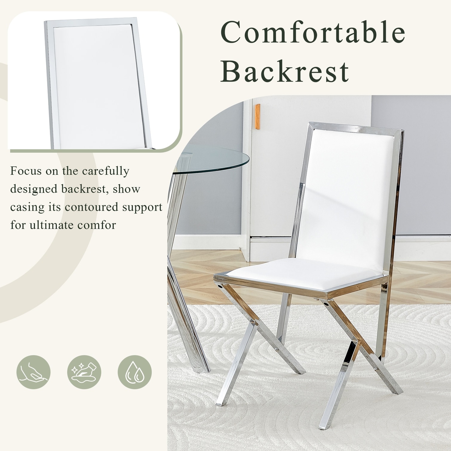 FlowLuxe JWRP9R3C2XRD Dining-Chairs - View #6