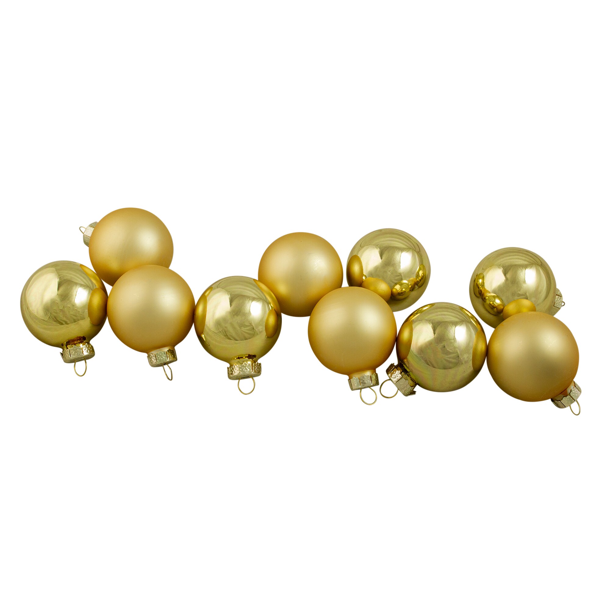 Northlight 32625065 10 -Pack Gold Ball Standard Indoor Ornament set