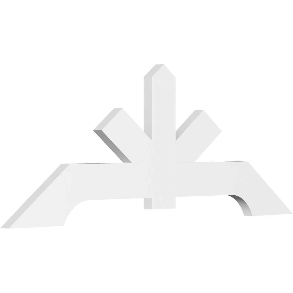 Ekena Millwork GBP072X27X0206VAN00 Vanguard White PVC Gable bracket