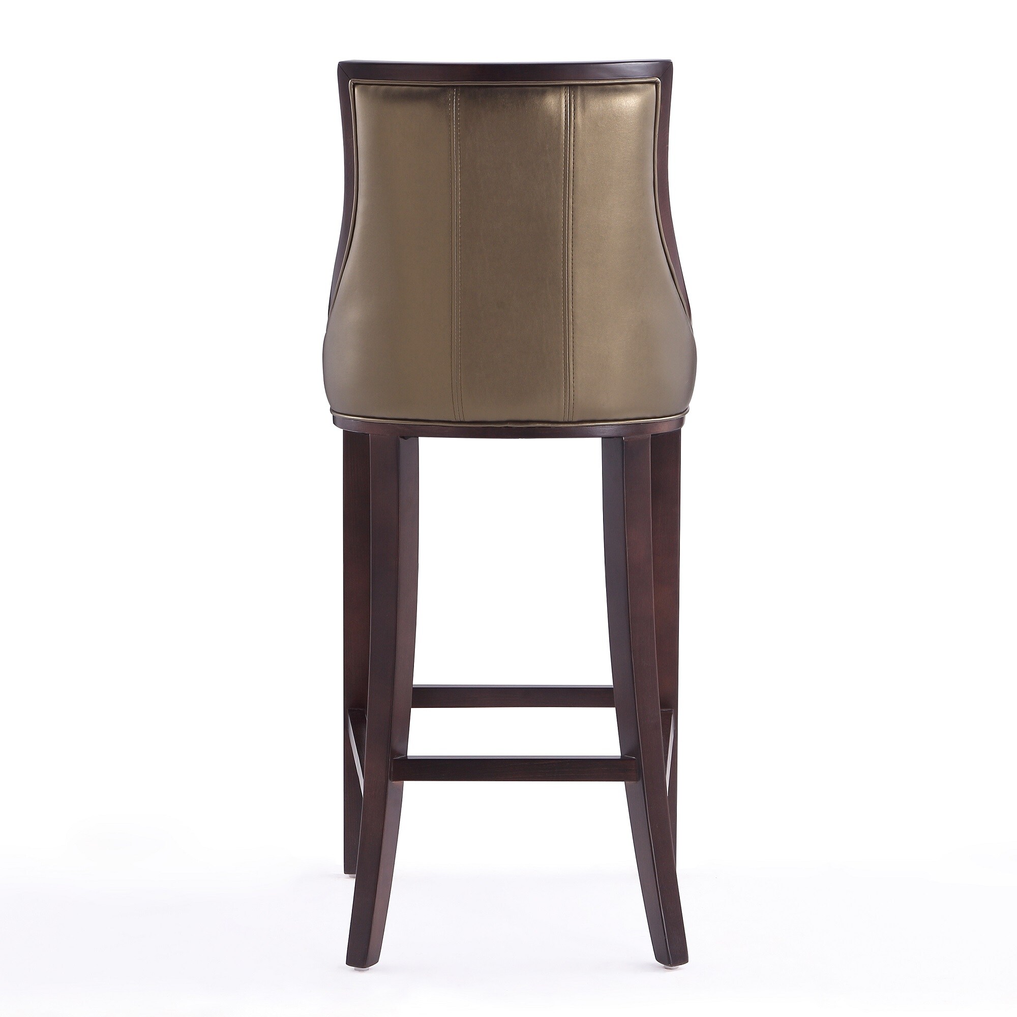 Fifth Avenue Bronze and Walnut Beech Wood Barstool