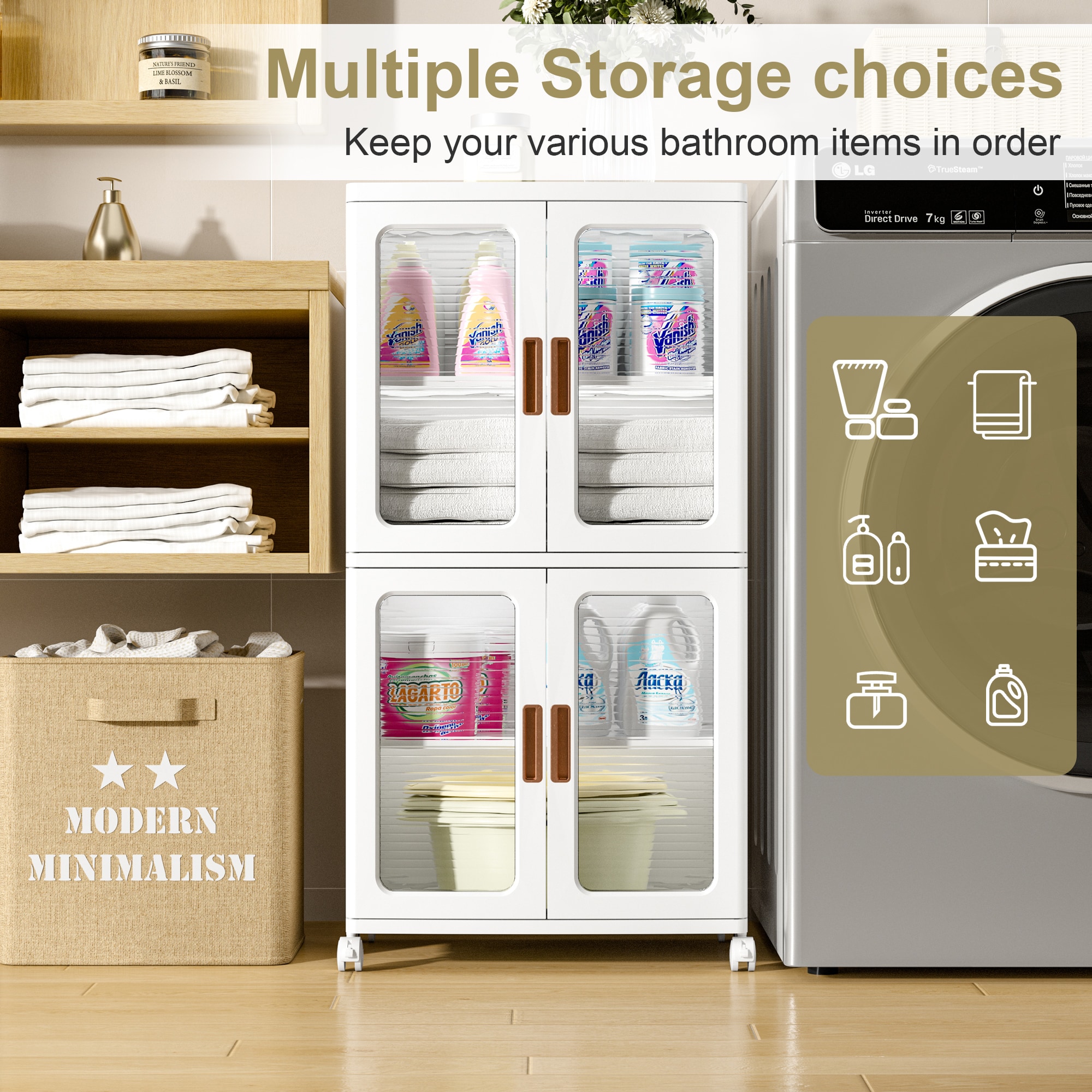 Vecelo LOE-DA-NS202-WHE Bins-Baskets - View #13