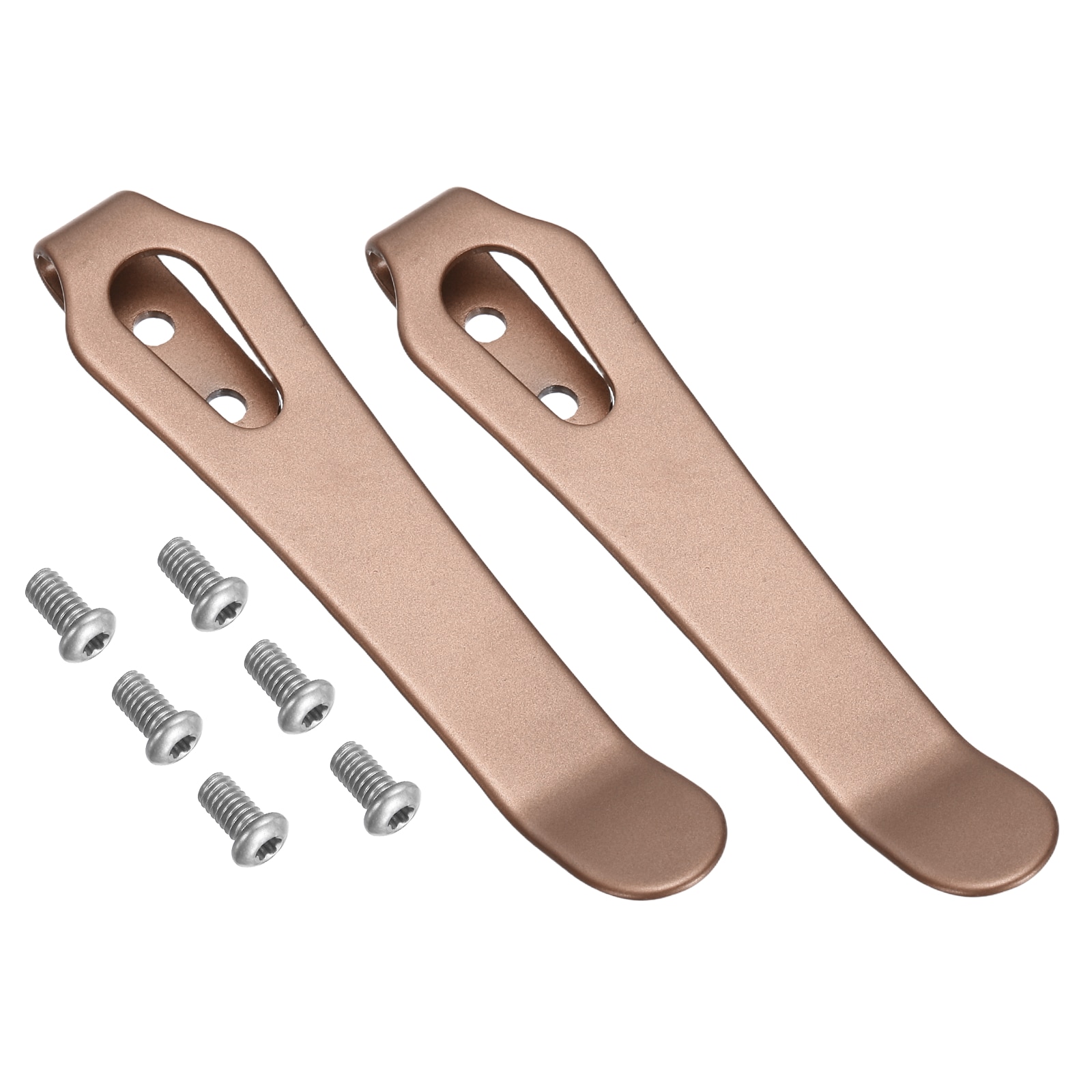 Harfington - 2Set Deep Carry Pocket Clip 2.4 Inch(61mm) Length 420 Stainless Steel Blackening Uni...