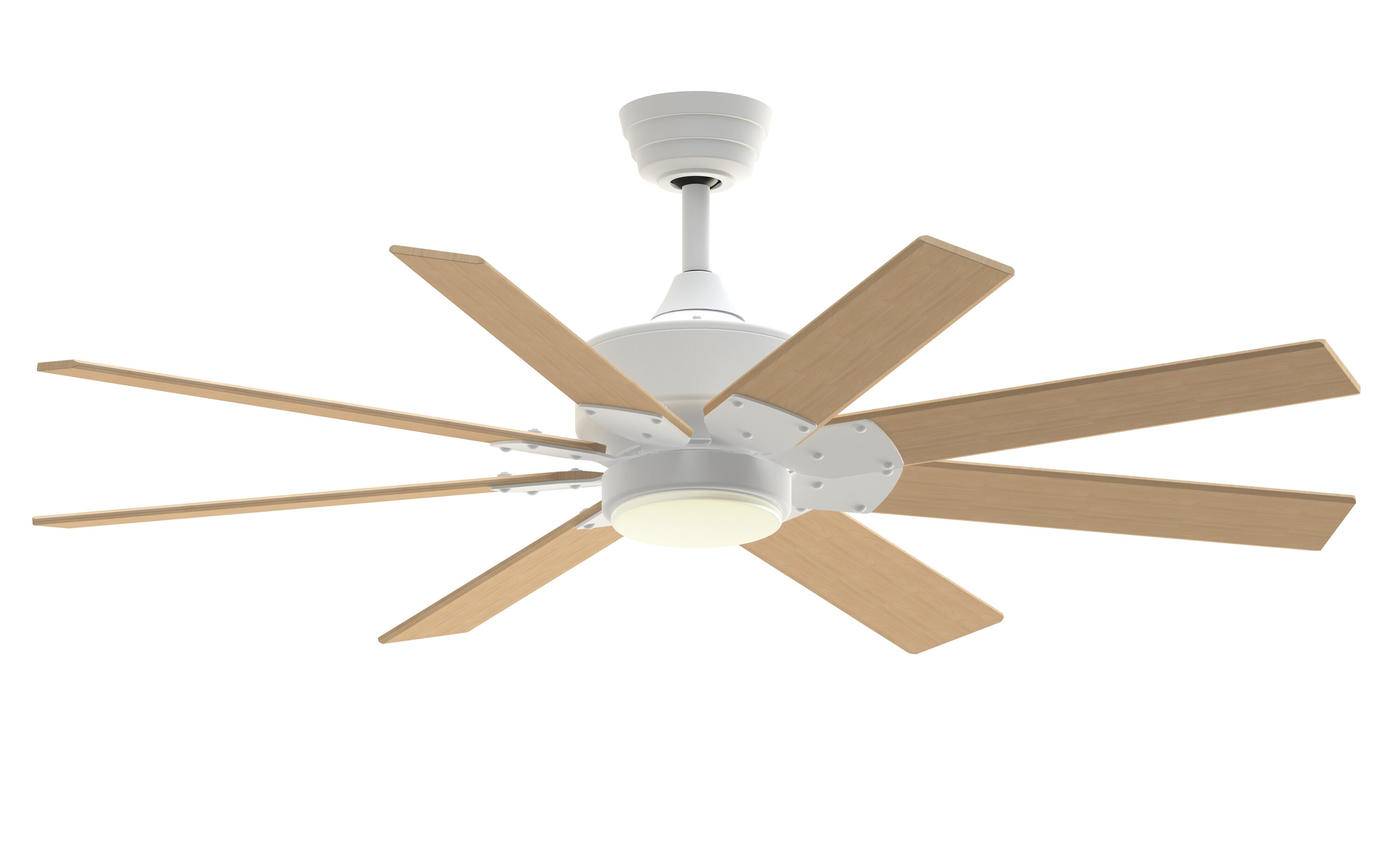 Fanimation TriAire Custom 60-in Dark Bronze with Black Blades Color-changing Integrated LED Indoor/Outdoor Smart Propeller Ceiling Fan with Light and Remote (3-Blade) FPD8514DZW-60BLW-LK Sansujyuku sansujyuku.com