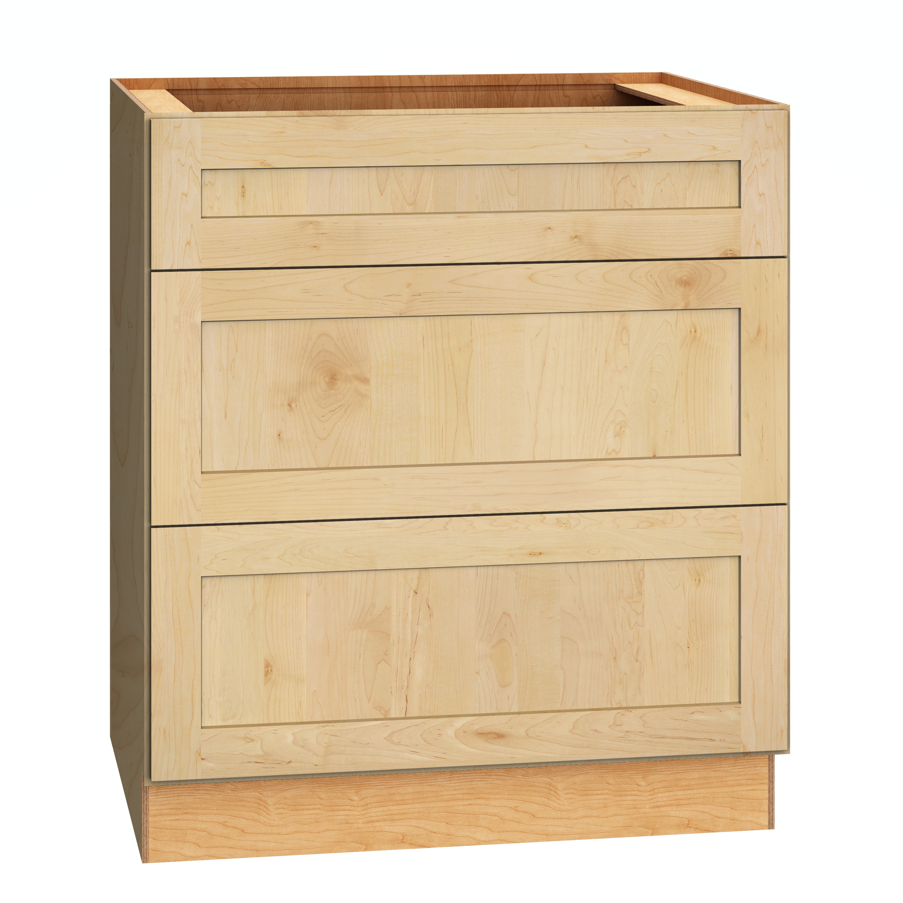 Diamond Express 62J-3DB30 Jamestown 30-in W x 34.5-in H x 24-in D Natural Light Brown 3 -Drawers Drawer Base Fully assembled Plywood Cabinet Recessed Panel Shaker