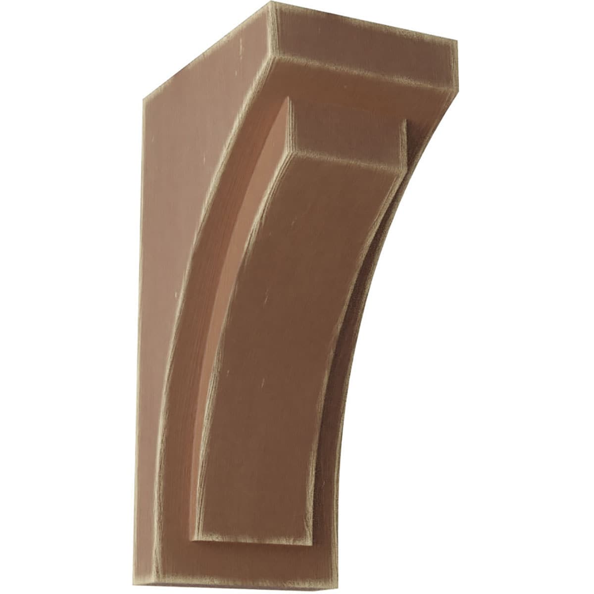 Ekena Millwork CORWD04X05X10FEBR 4-in x 5.75-in x 10-in Vintage Decor Finished Rubberwood Wood Paintable/Stainable Corbel