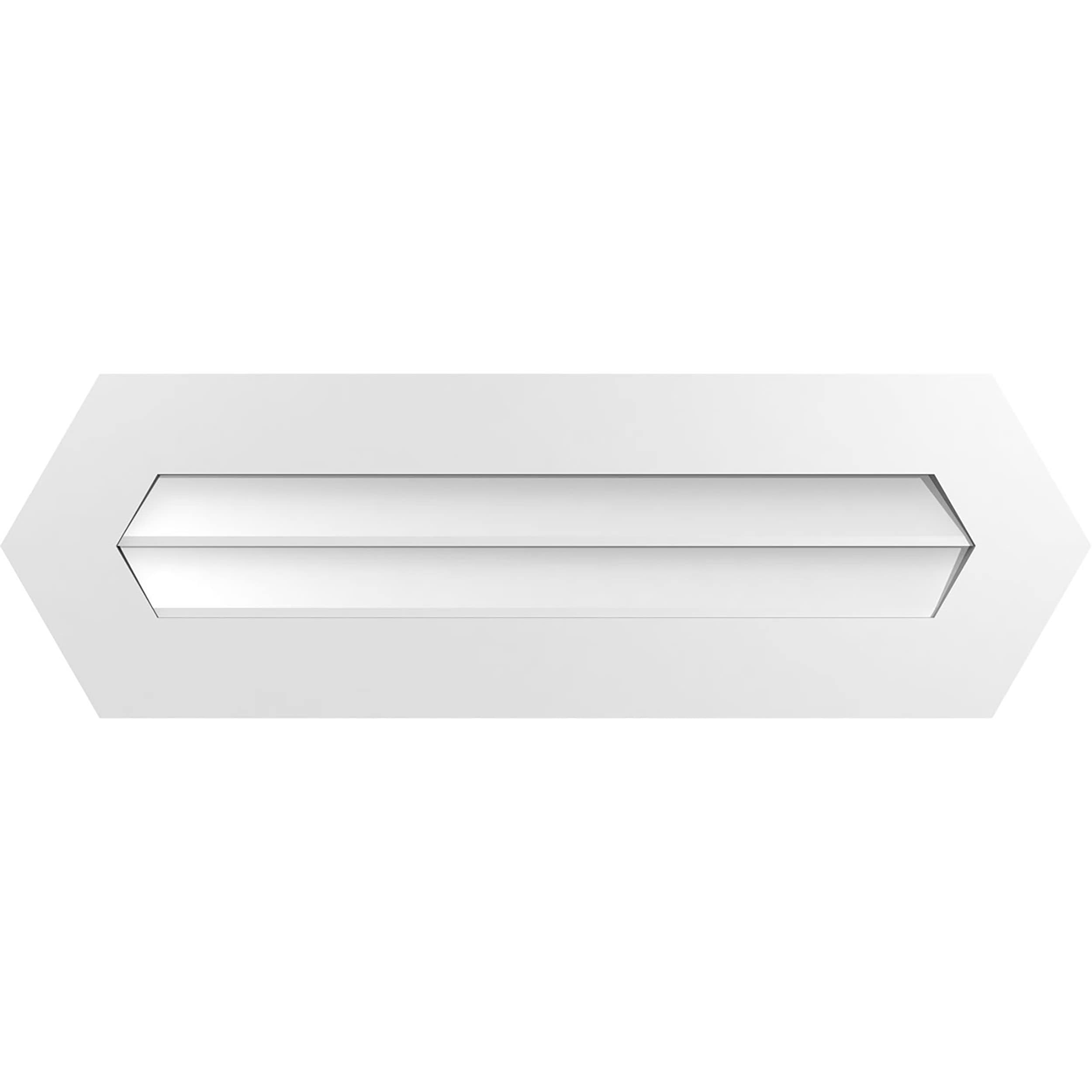 Ekena Millwork GVPHP38X1201SN 38-Inches x 12-Inches Off-white Peaked PVC Gable Louver Vent