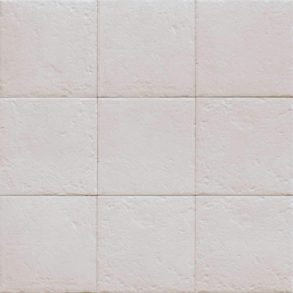 The Tile Life Sample - Verity White 8-in x 8-in Matte Porcelain Patterned Floor and Wall Tile