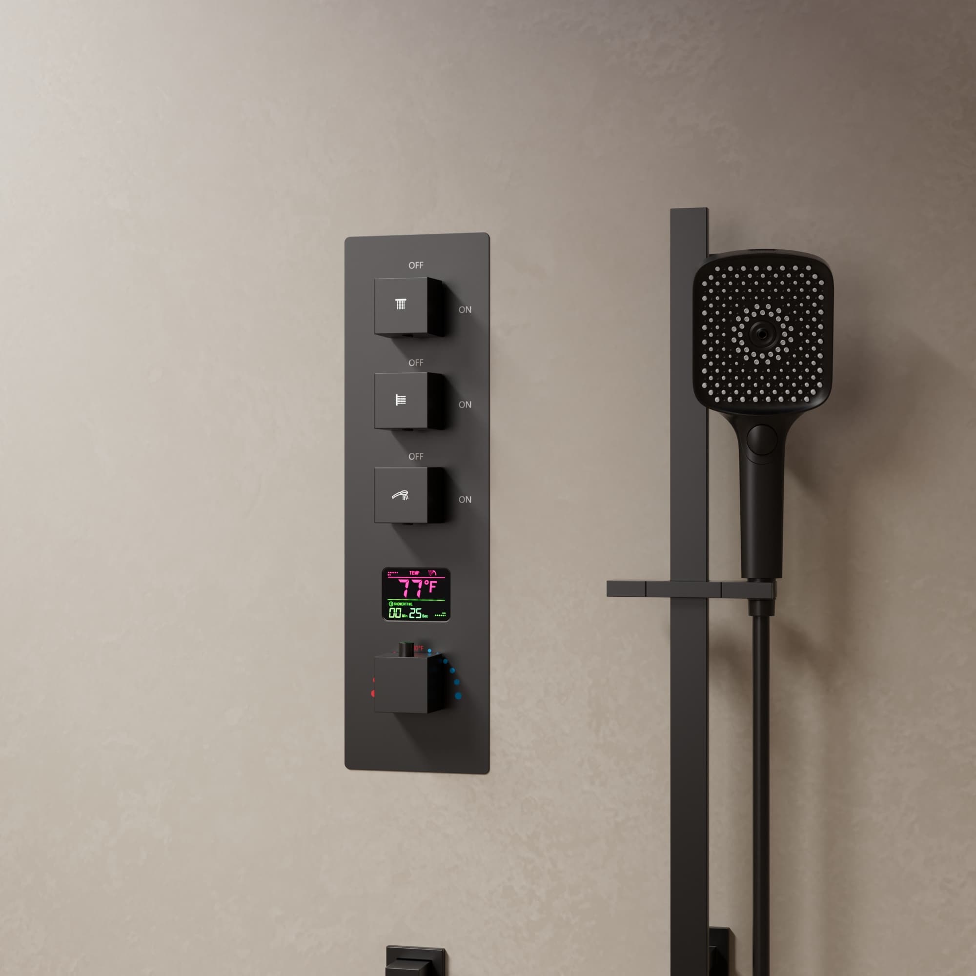 EVERSTEIN SFS-1071-BK12 Showerhead-Bar-Panels - View #18