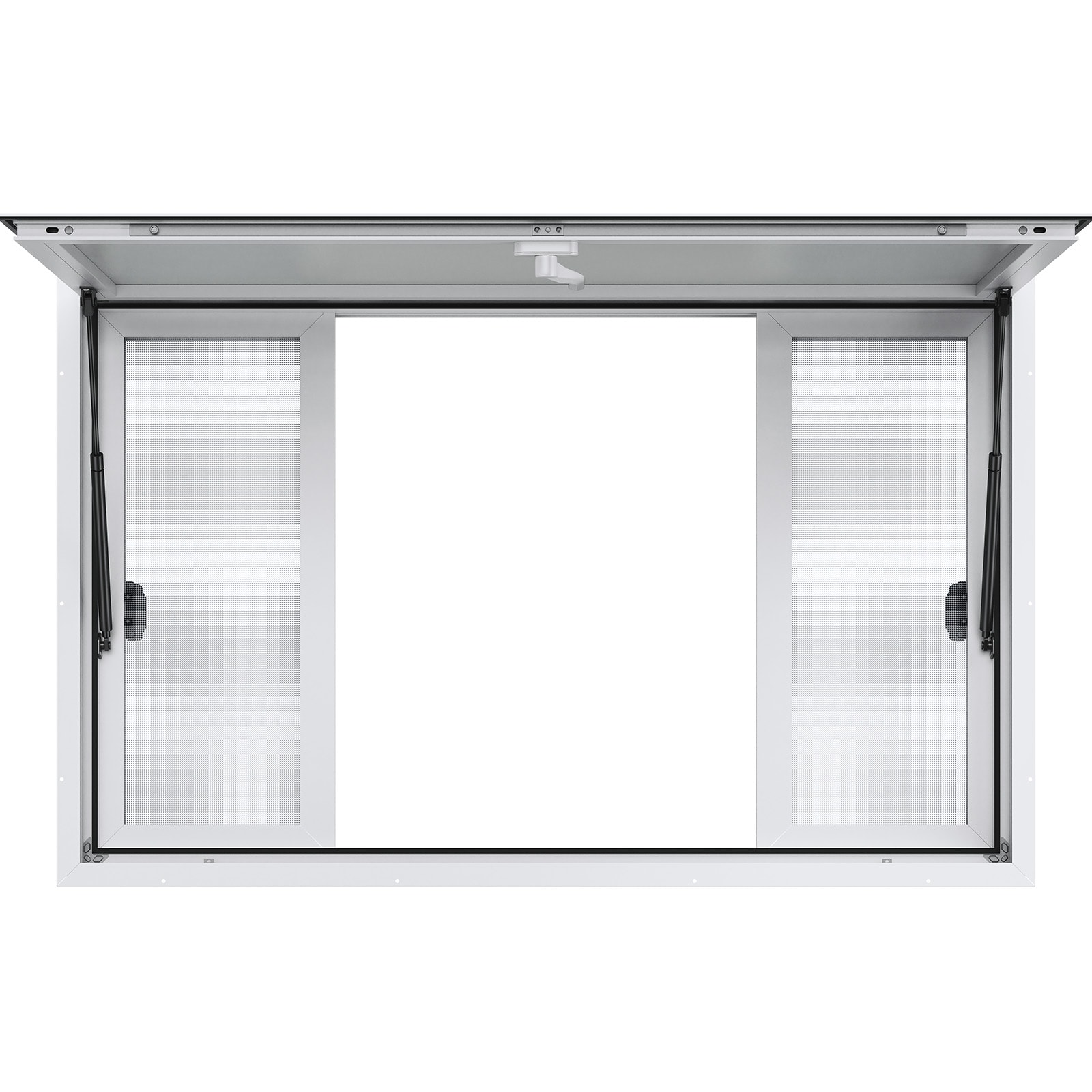 VEVOR SCSCFWCK53X303117V0 53in x33in  Service Window  Aluminum Food Truck Serving Window with 4 Sliding Panels  Awning Door and Hook  Opens to 85 Degrees for Concession Trailers