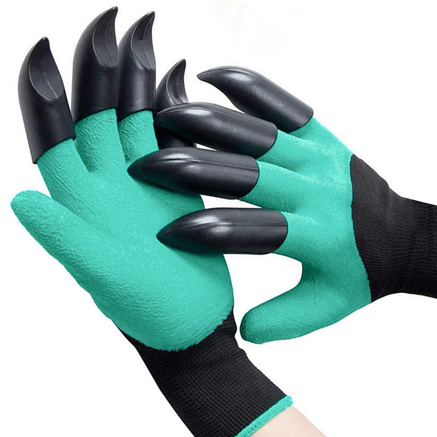 Unisex One Size Fits All Teal Latex Dipped Nylon Gardening Gloves in the Work Gloves department at Lowes.com