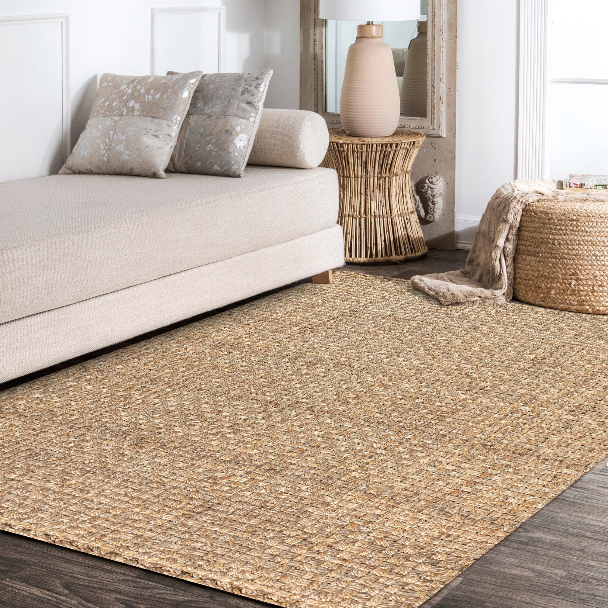 JONATHAN Y NATURAL FIBER Estera Boucle 8 X 10 (ft) Jute Natural Indoor ...